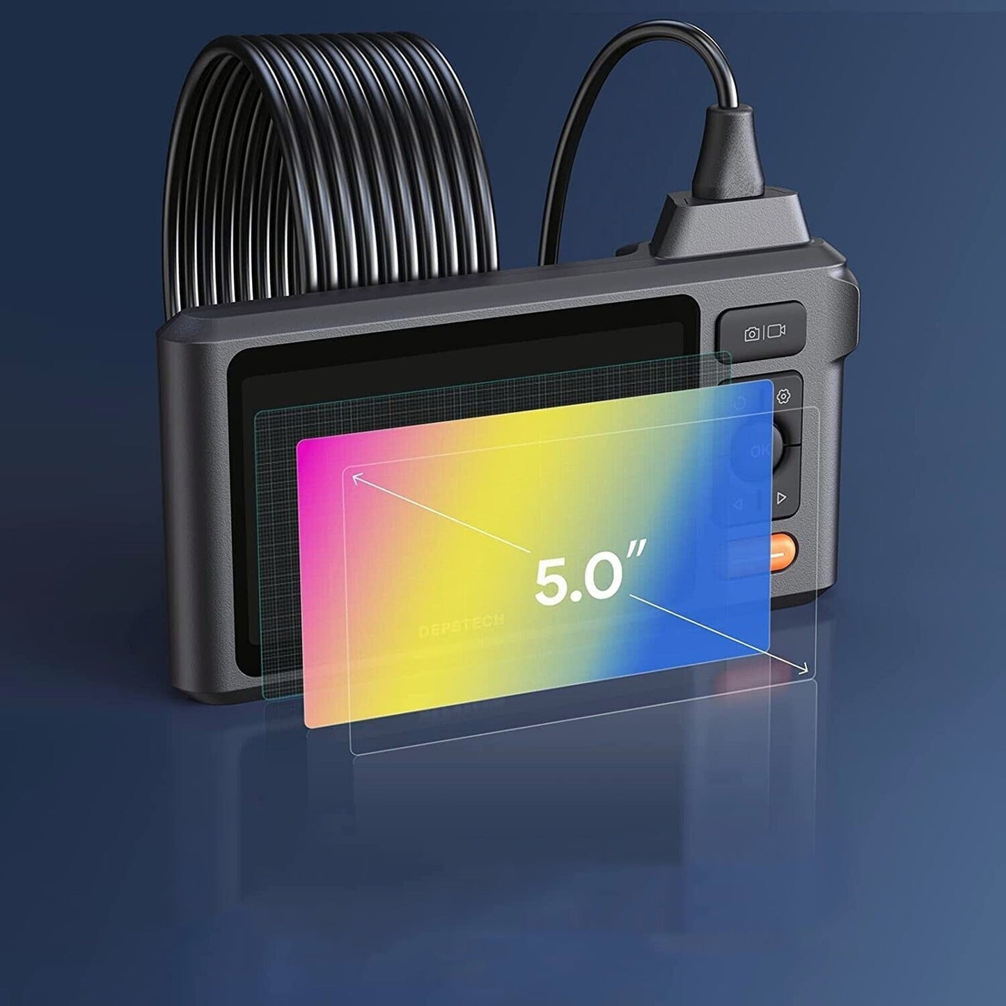 Dual Lens Screen Endoscope Camera 5in Display for Industrial Inspection