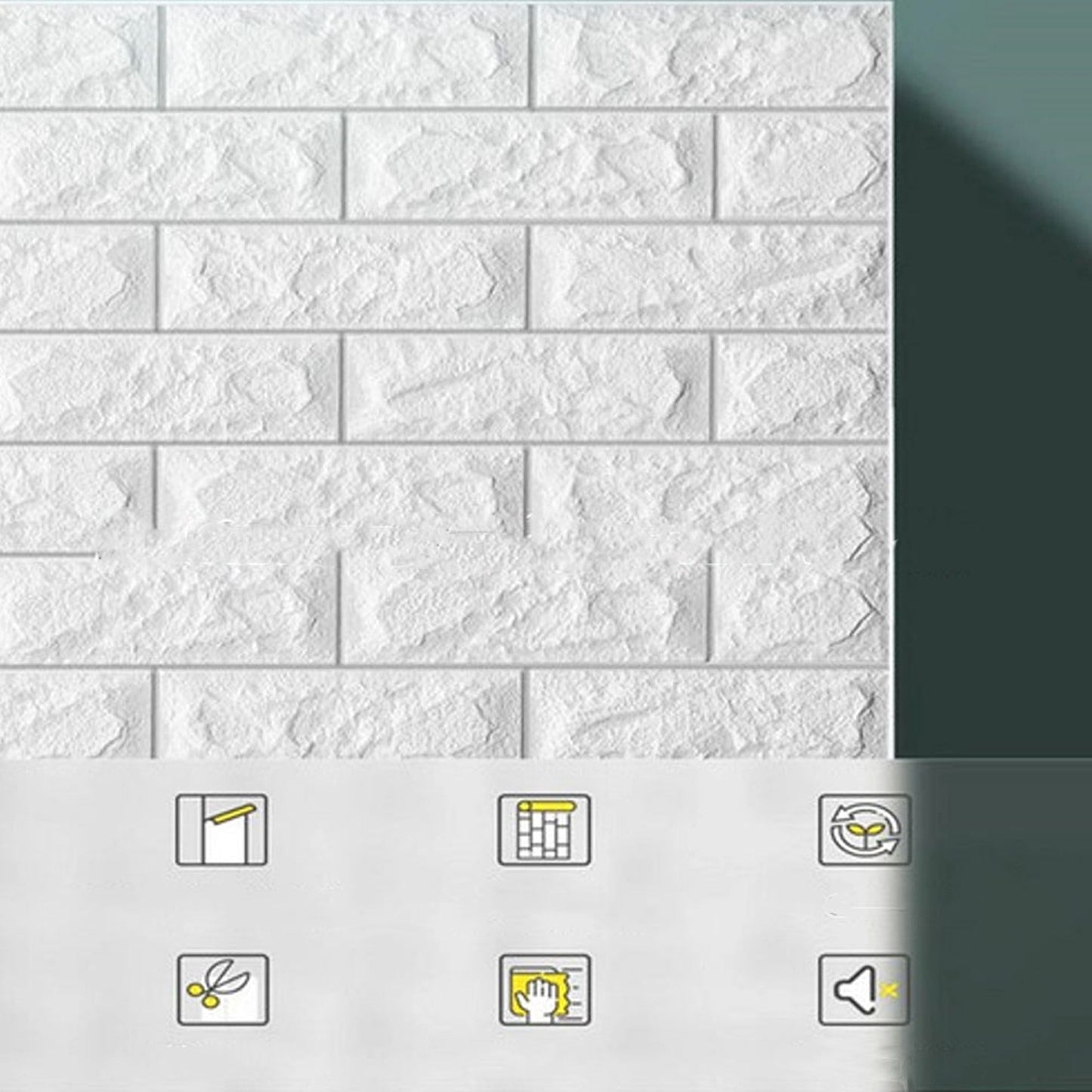 Self-Adhesive 3D Brick Wallpaper Panels for Wall Decoration