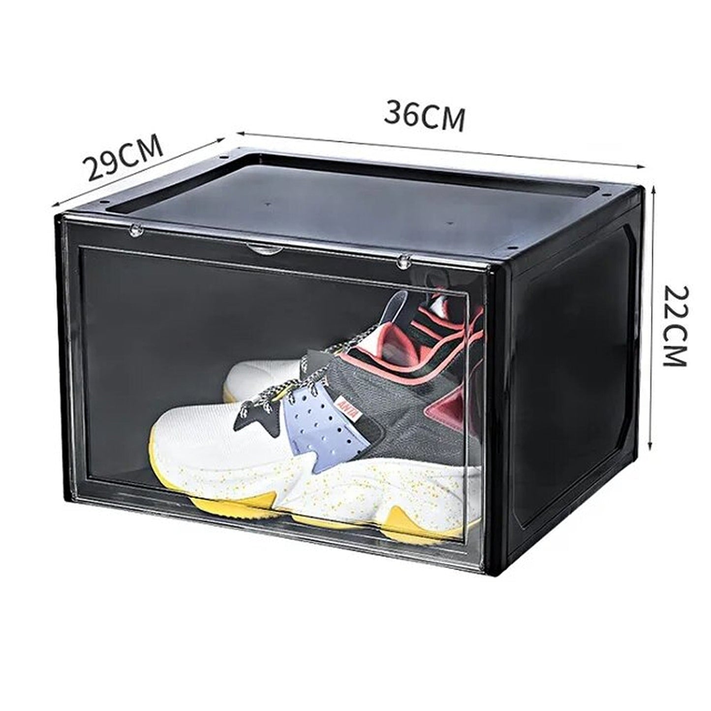 Black Acrylic Stackable Boxes for Premium Sneaker Display and Storage