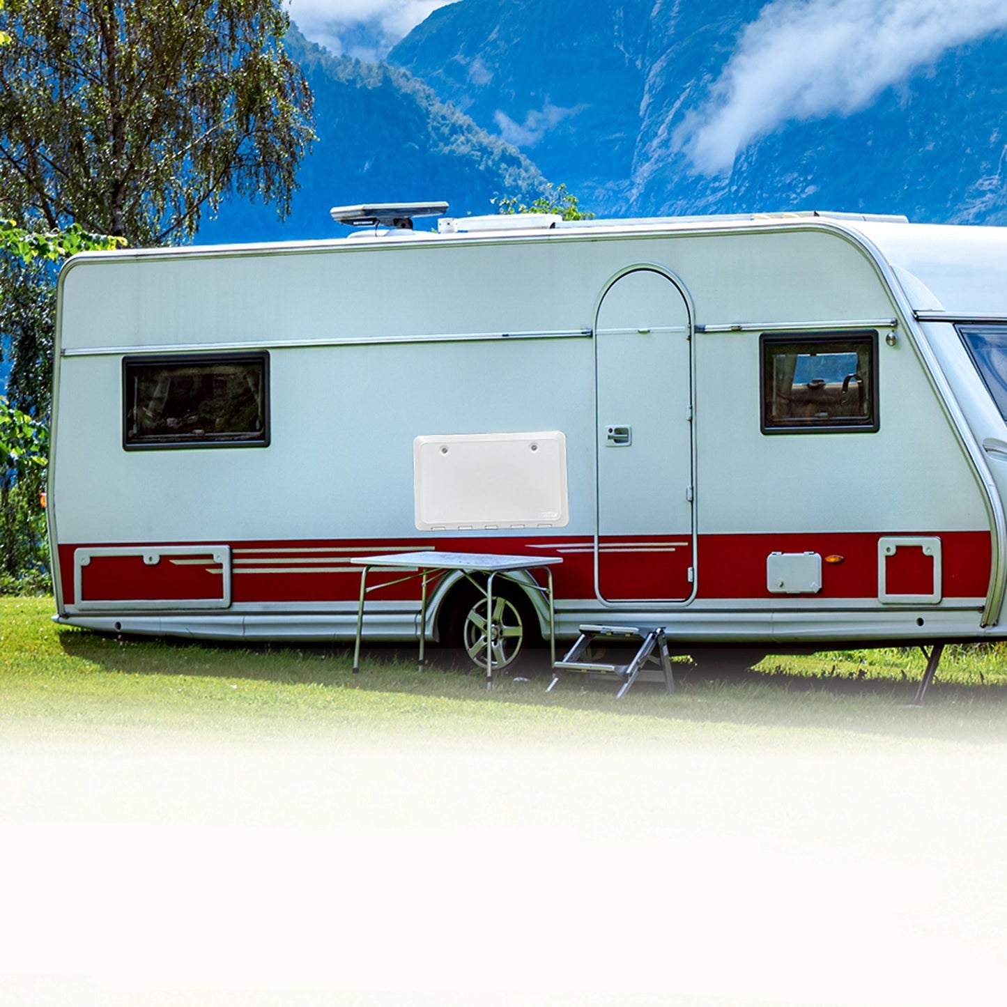 Caravan Access Hatch Lockable Warehouse Door for Motorhomes - 575 x 360mm