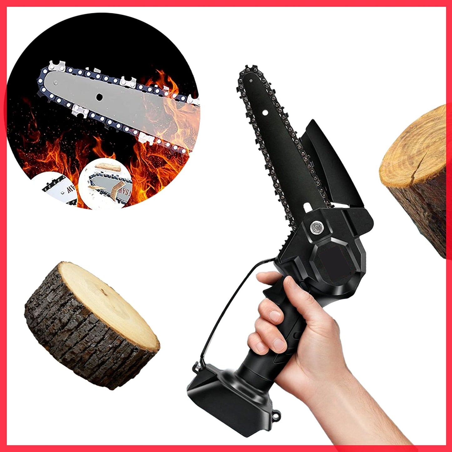 2-in-1 Cordless Pole Chainsaw and Tree Pruner Compatible with Makita 18V Battery