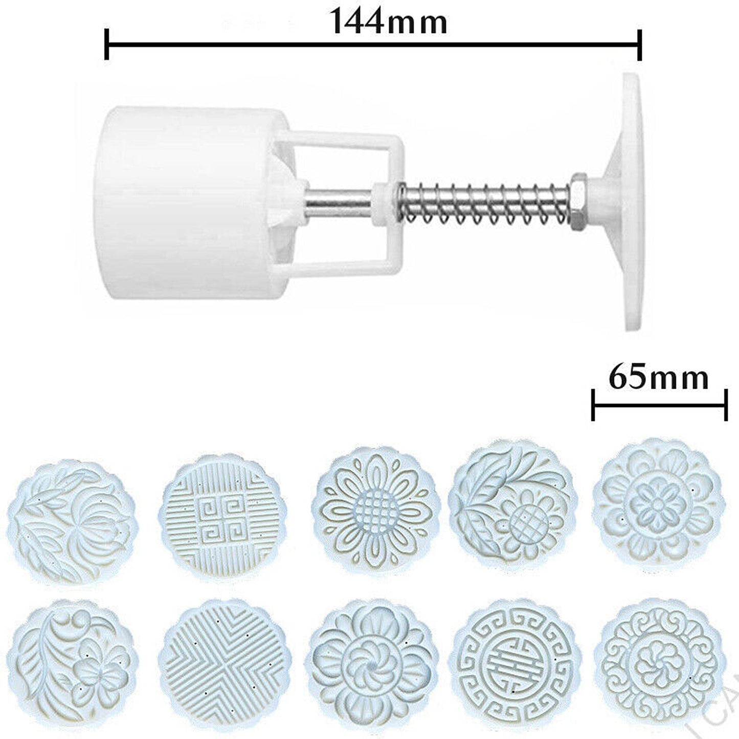 DIY Moon Cake Flower Stamps Mold Round Pastry Decor Cookies