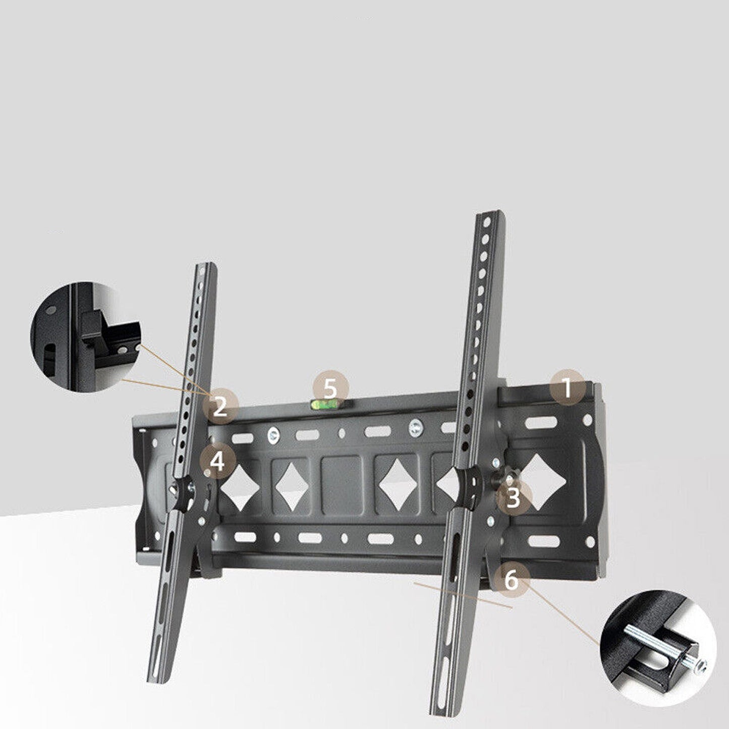 VESA Wall Mount Bracket for 32 to 75 Inch TVs Suitable for Flat and Curved Screens