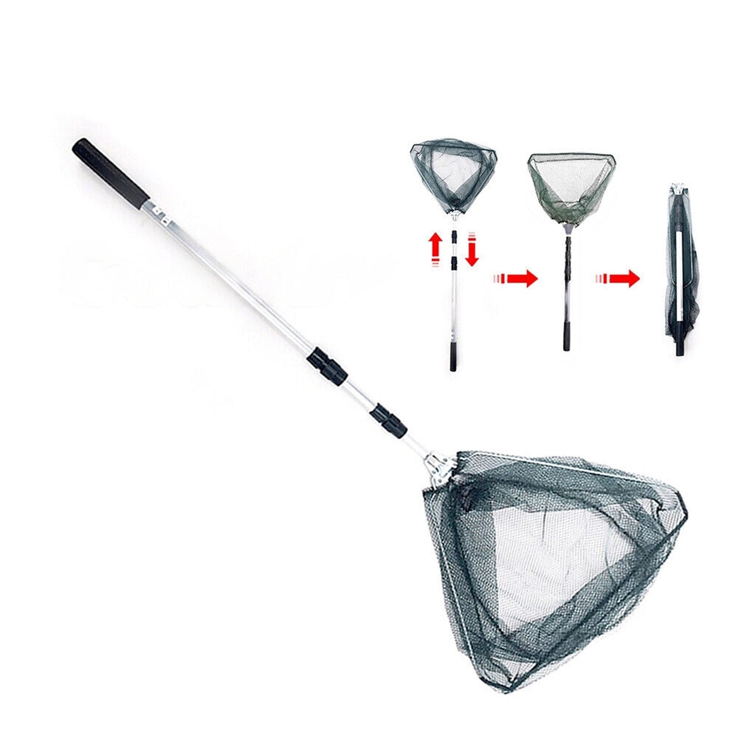 Telescopic Pole Fishing Landing Net Lightweight Portable Mesh