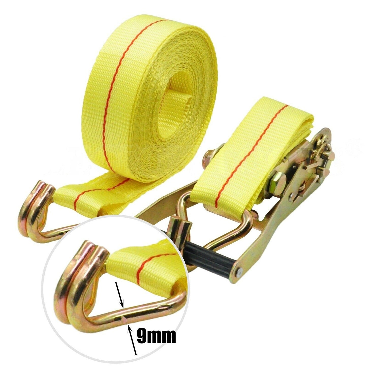 Heavy Duty 50mmx10m Ratchet Tie Down Strap for Truck Roof Rack Cargo Trailer