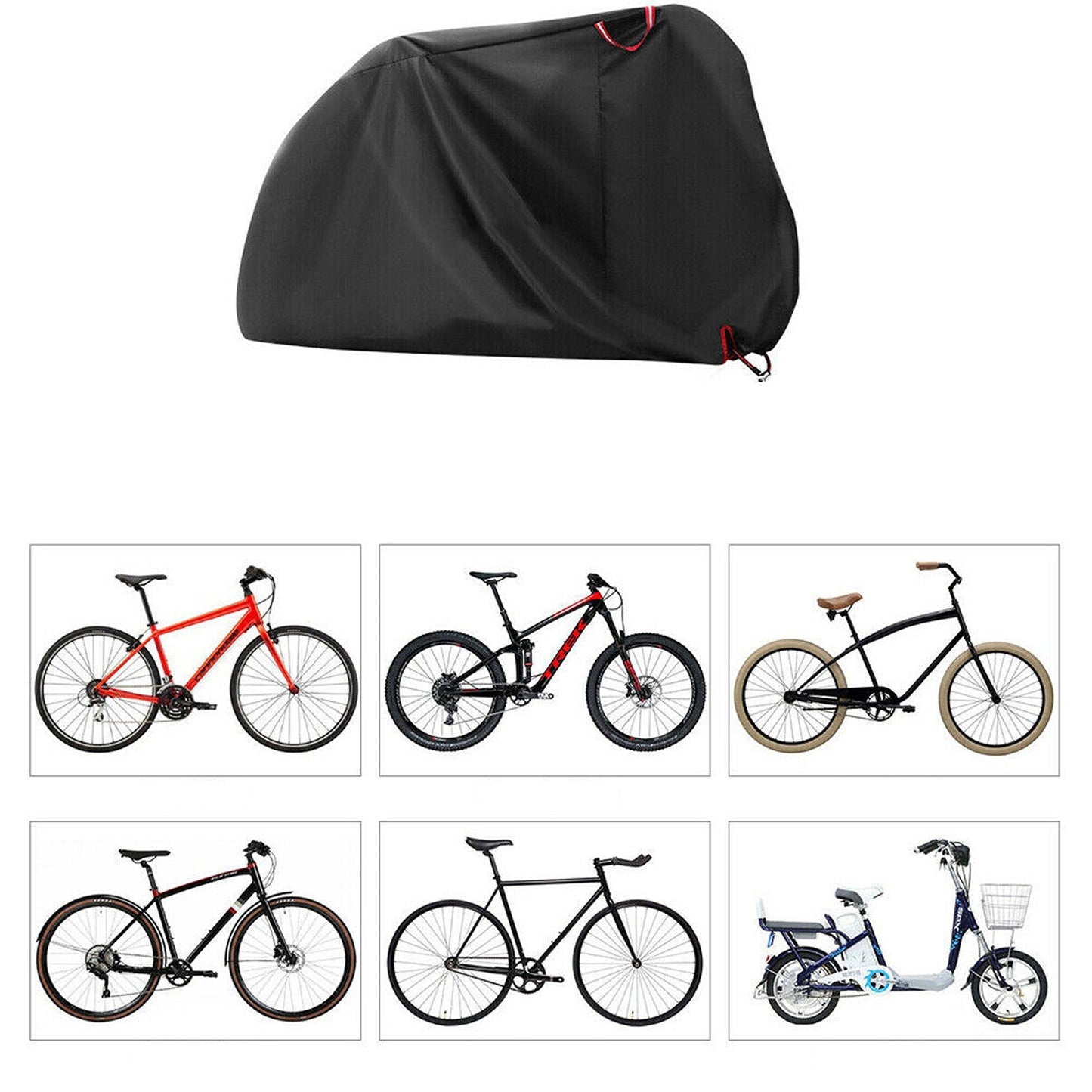 Heavy Duty Waterproof Bicycle Cover Outdoor UV Rain Sun Protection