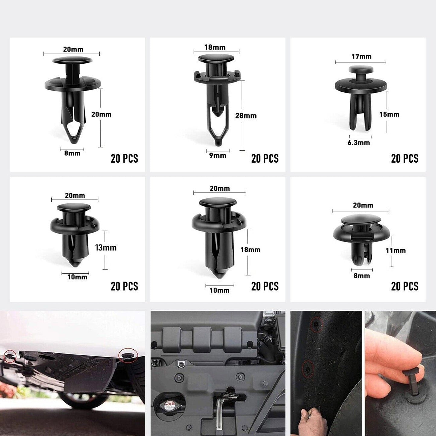 200-Piece Trim Removal Tool Kit Plastic Fastener and Panel Removal Tools