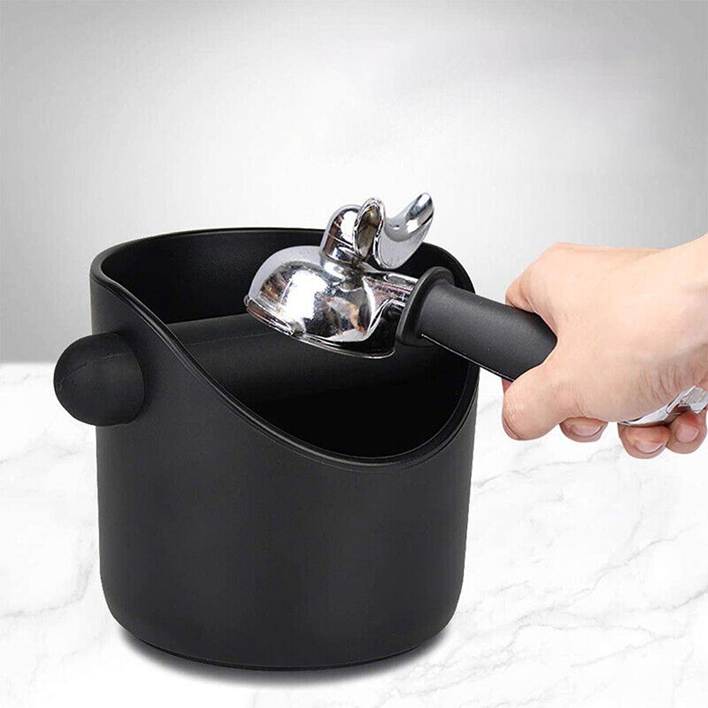 Coffee Grinds Knock Box Espresso Waste Bin with Tamper Tube