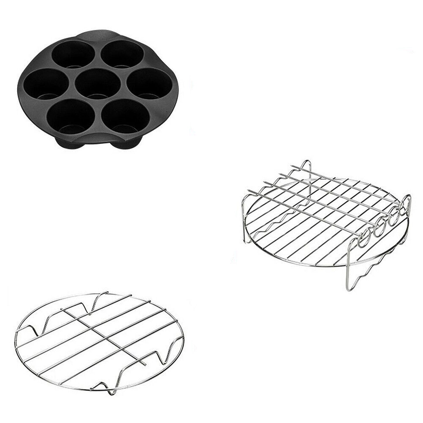 14-Piece Air Fryer Accessory Set BBQ Dish Rack and Baking Kit for 8in Fryers