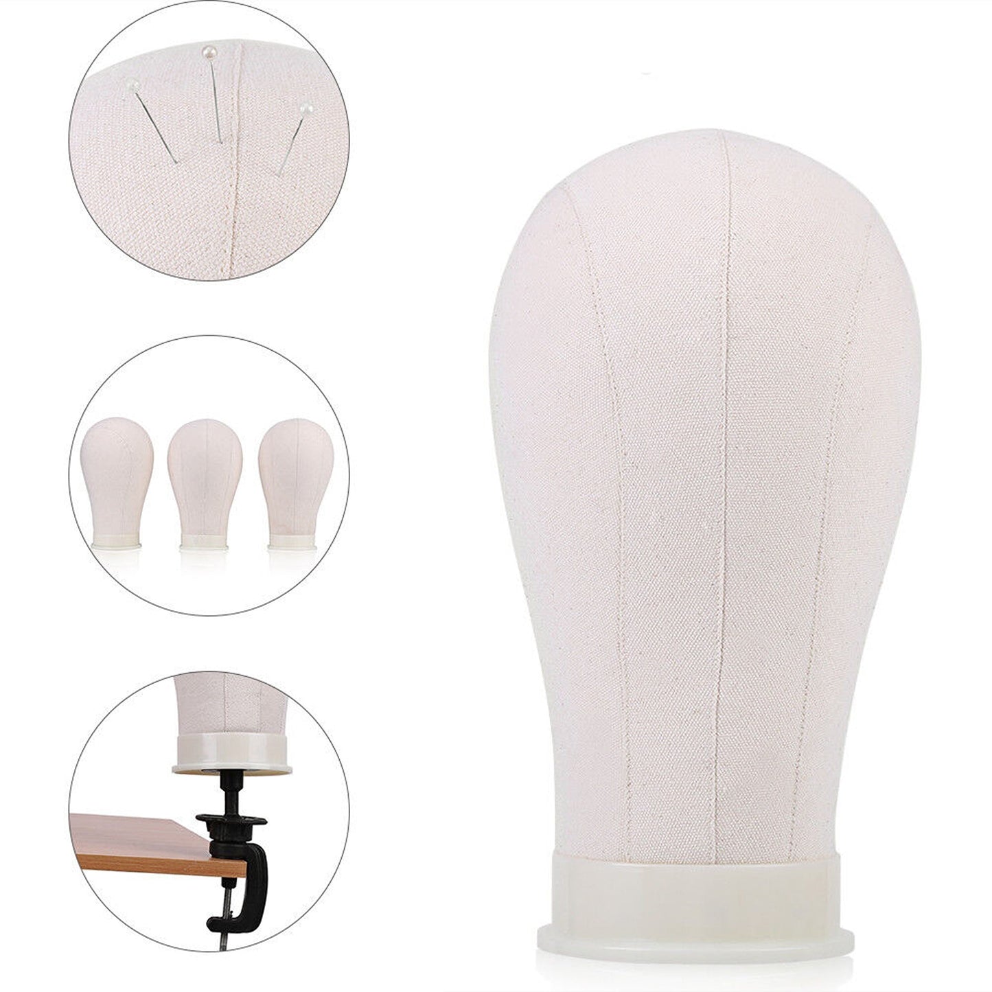 Wig Making Mannequin with Cork Head and Base