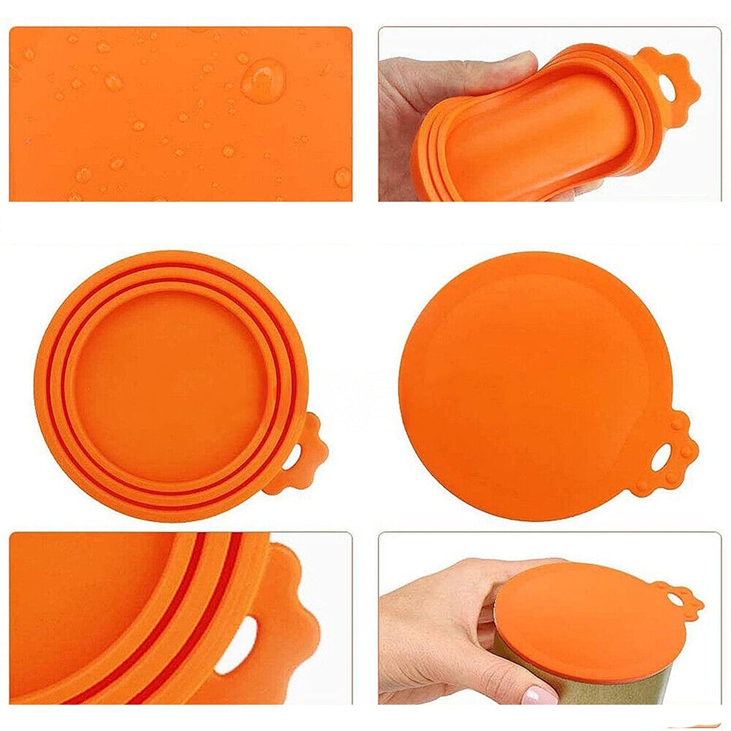 6pcs Silicone Pet Food Can Lid Dog Cat Tin Reusable Storage Cap