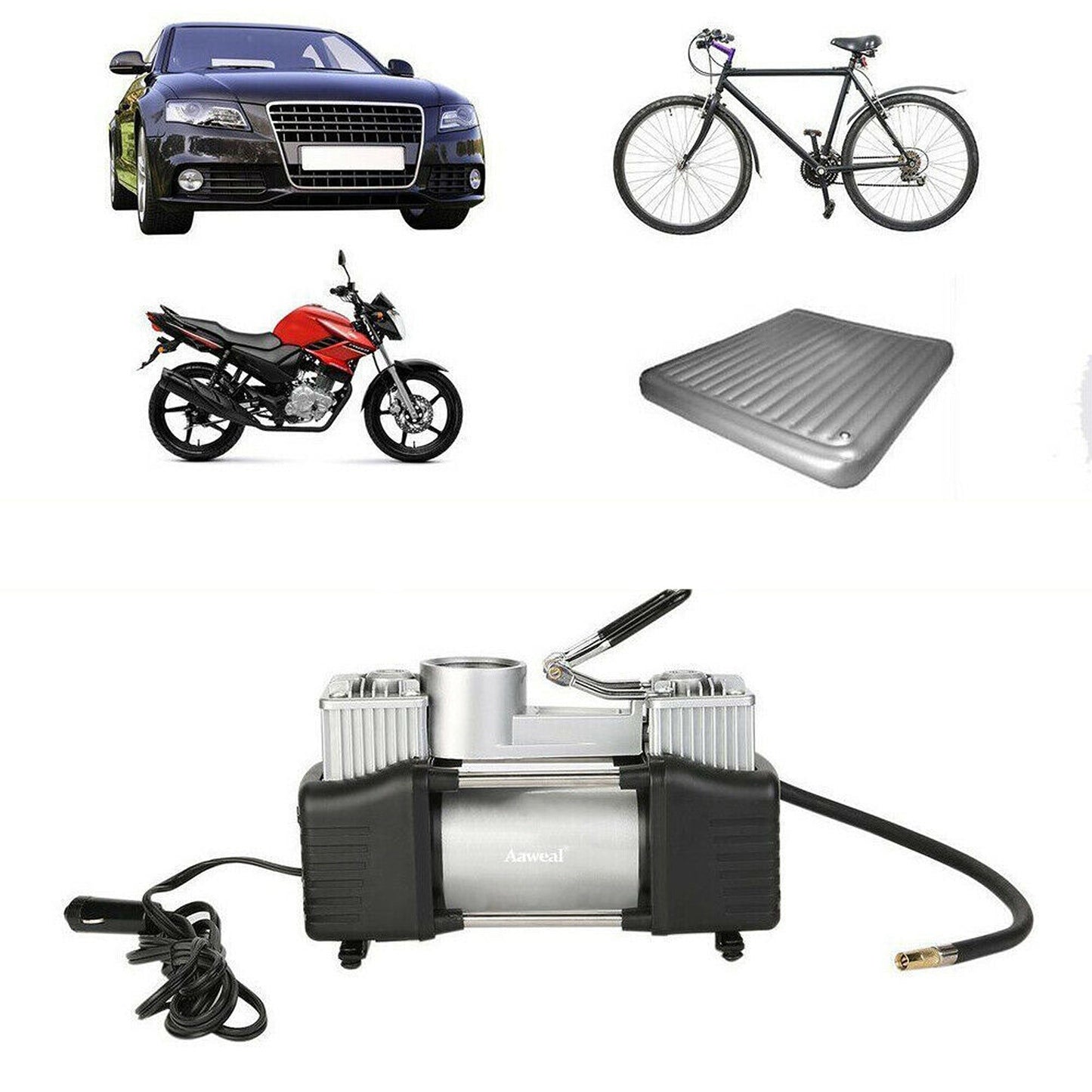 150 PSI Portable Tire Inflator 12V Car Air Compressor Pump