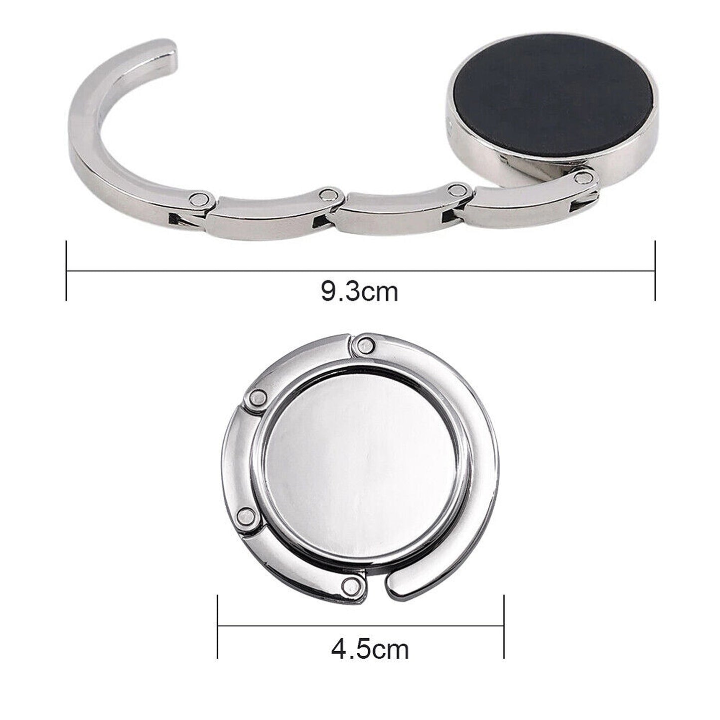 2pcs Portable Folding Table Bag Hanger Alloy Purse Handbag Hook Holder