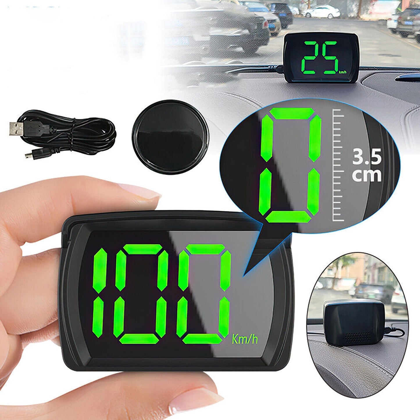 Universal Car GPS Speedometer with Digital HUD Display for Speed