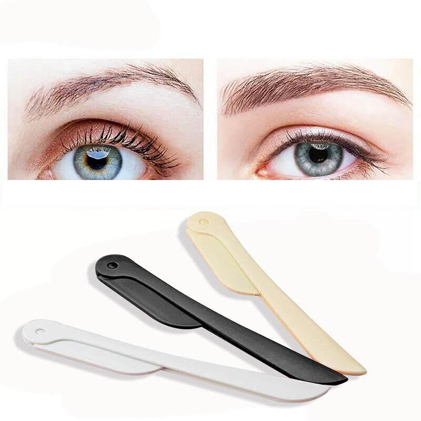3pcs Portable Safety Eyebrow Trimmer and Shaper for Facial Hair