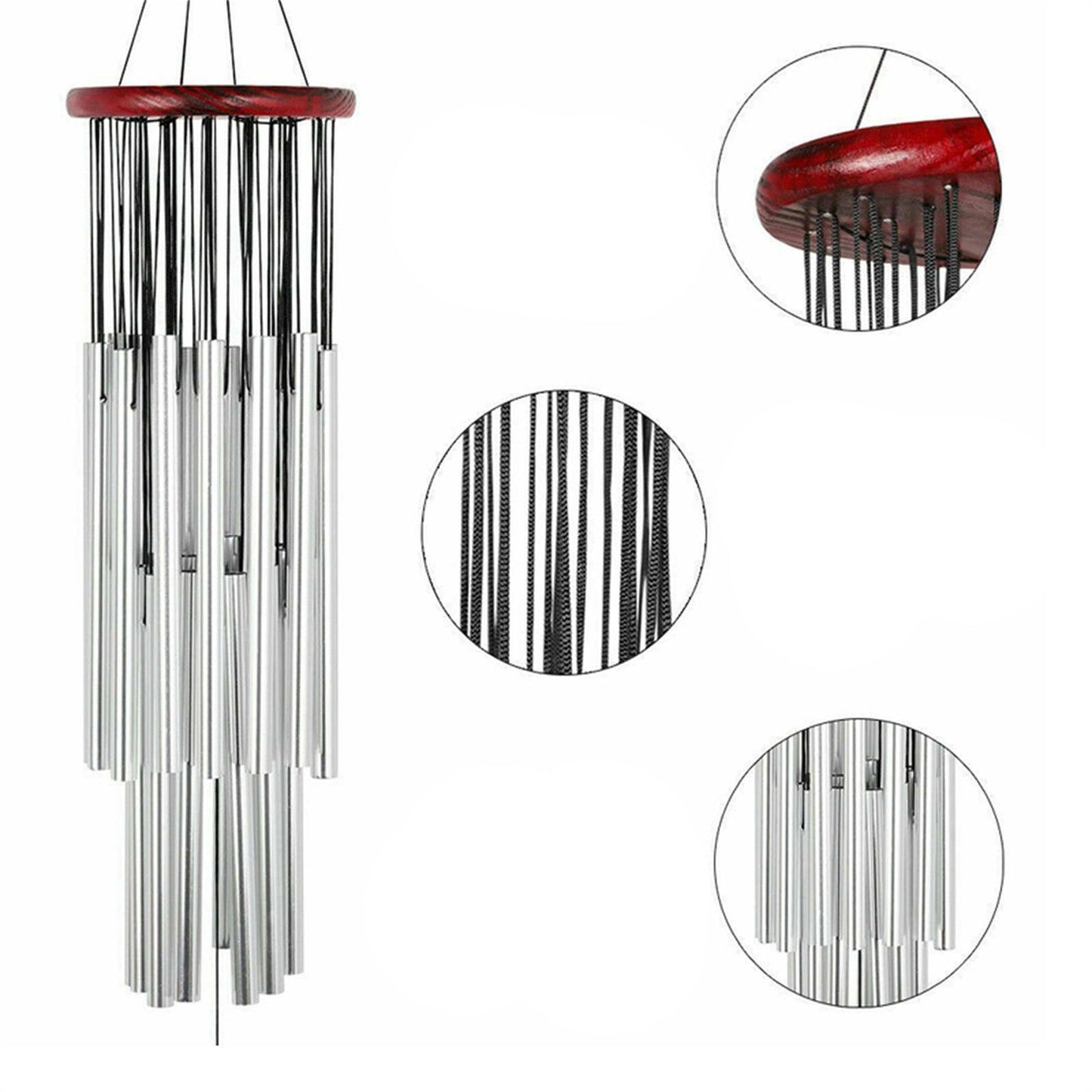 Deep Tone Wind Chime for Outdoor Garden Decor Large Chapel Bell Style