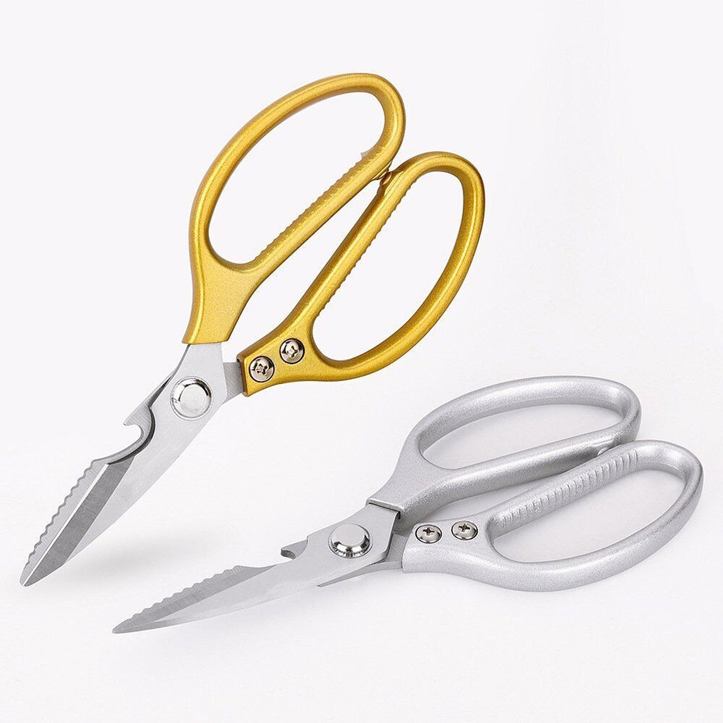Heavy Duty Kitchen Scissors for Chicken Bones and Fish Includes Bottle Opener