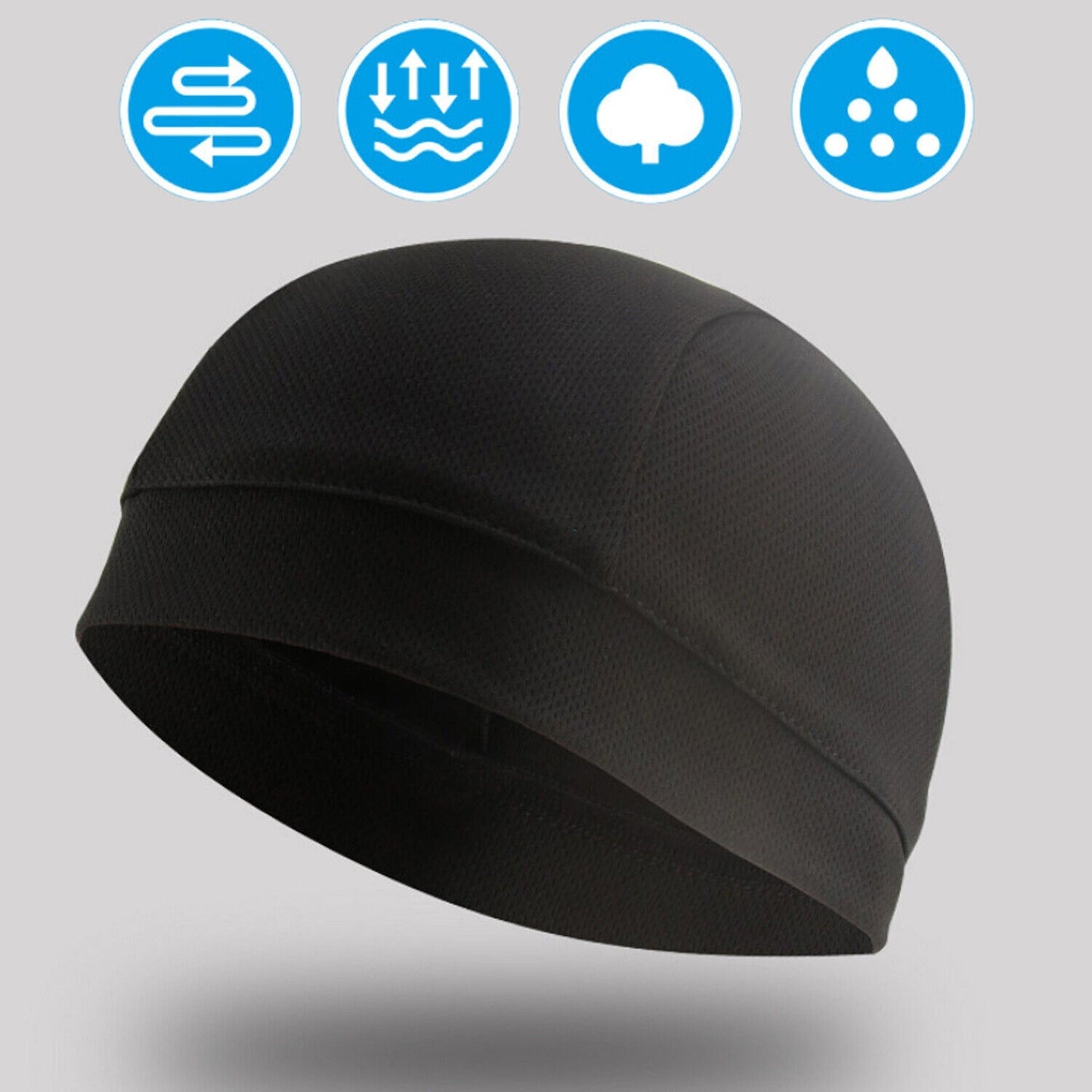 Motorcycle and Cycling Skull Cap Moisture-Wicking Helmet Liner