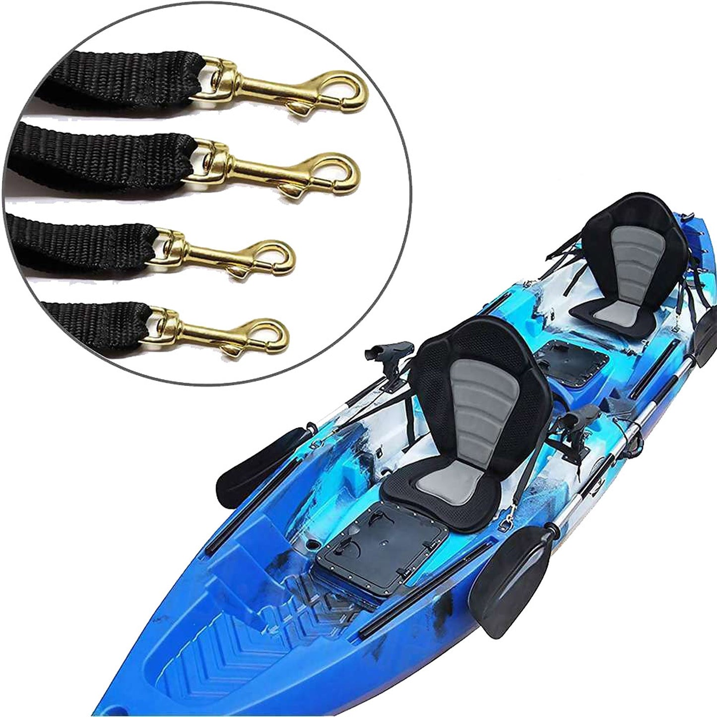 Adjustable Kayak Seat with BackPack Detachable Canoe Comfort Pad