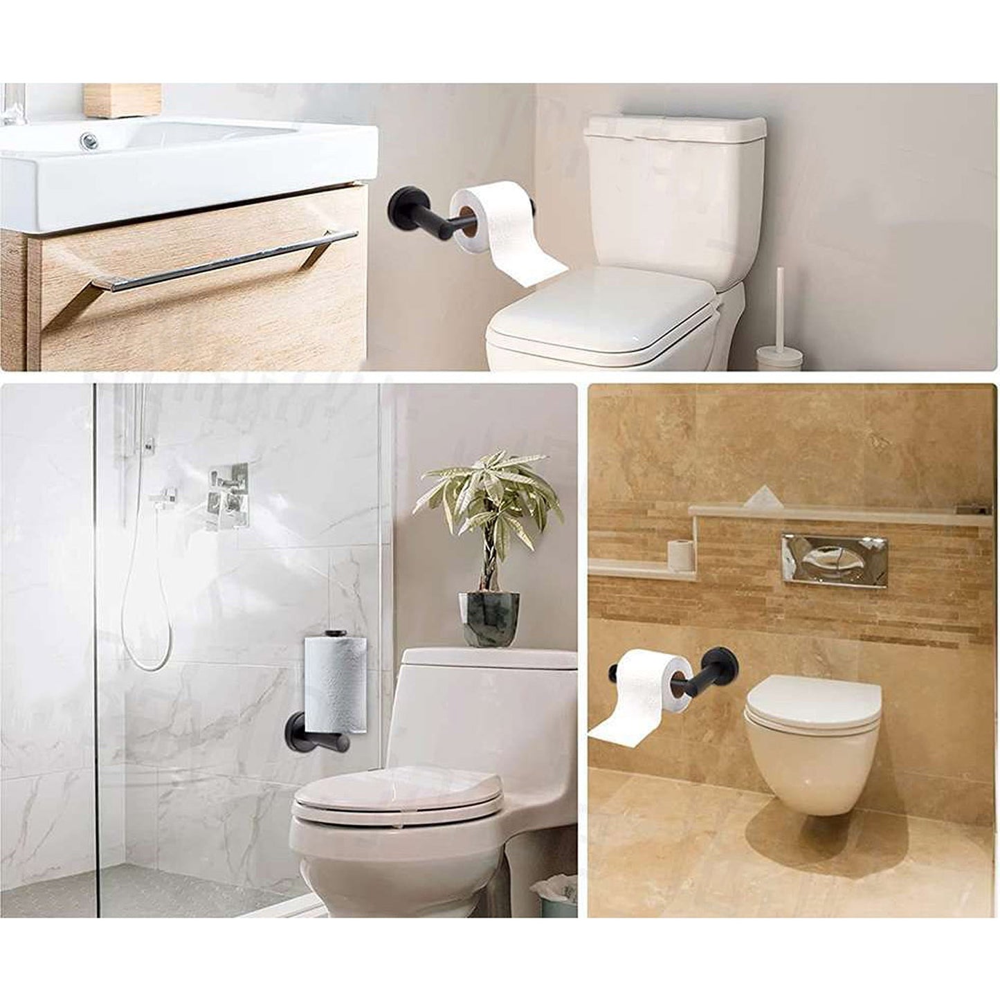 Wall Mounted Toilet Paper Roll Holder Rustproof Stainless Steel Storage