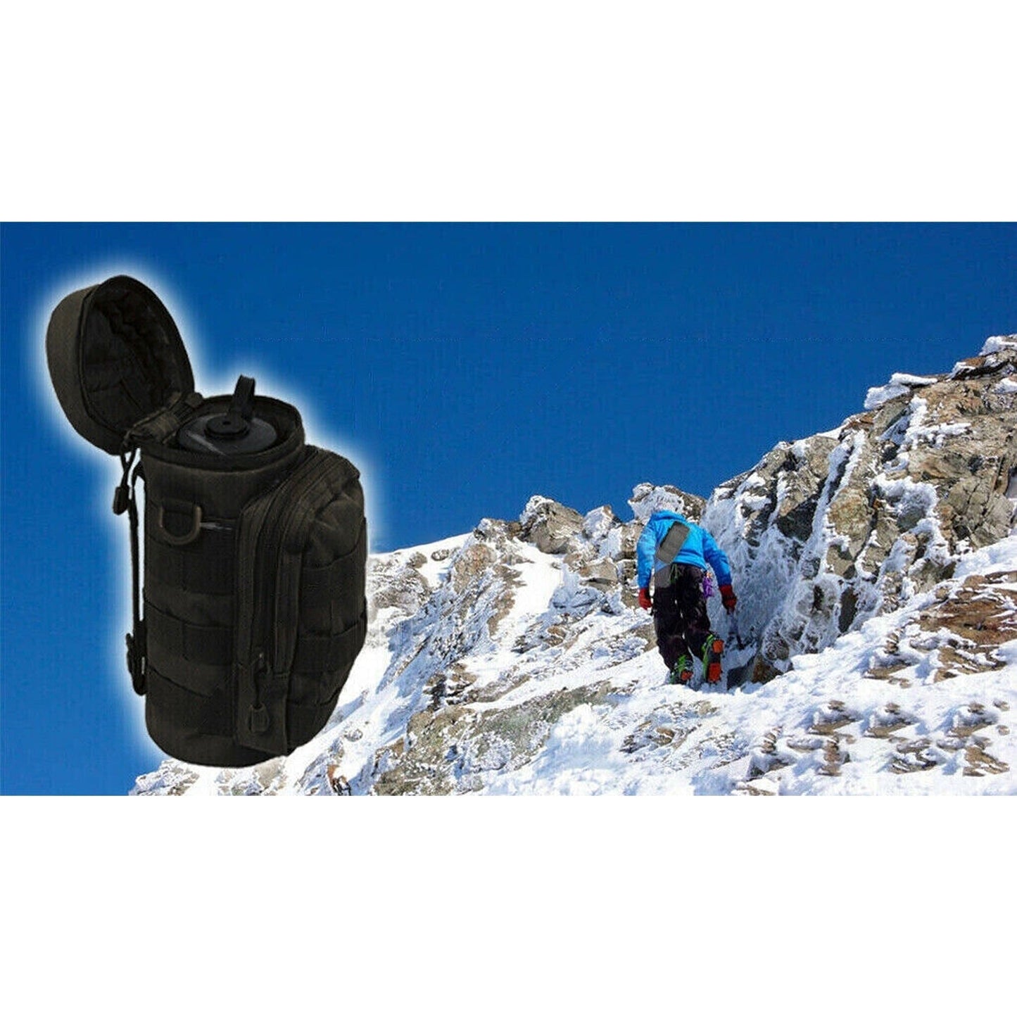 Adjustable Water Bottle Carrier Pouch Tactical Molle Kettle Bag