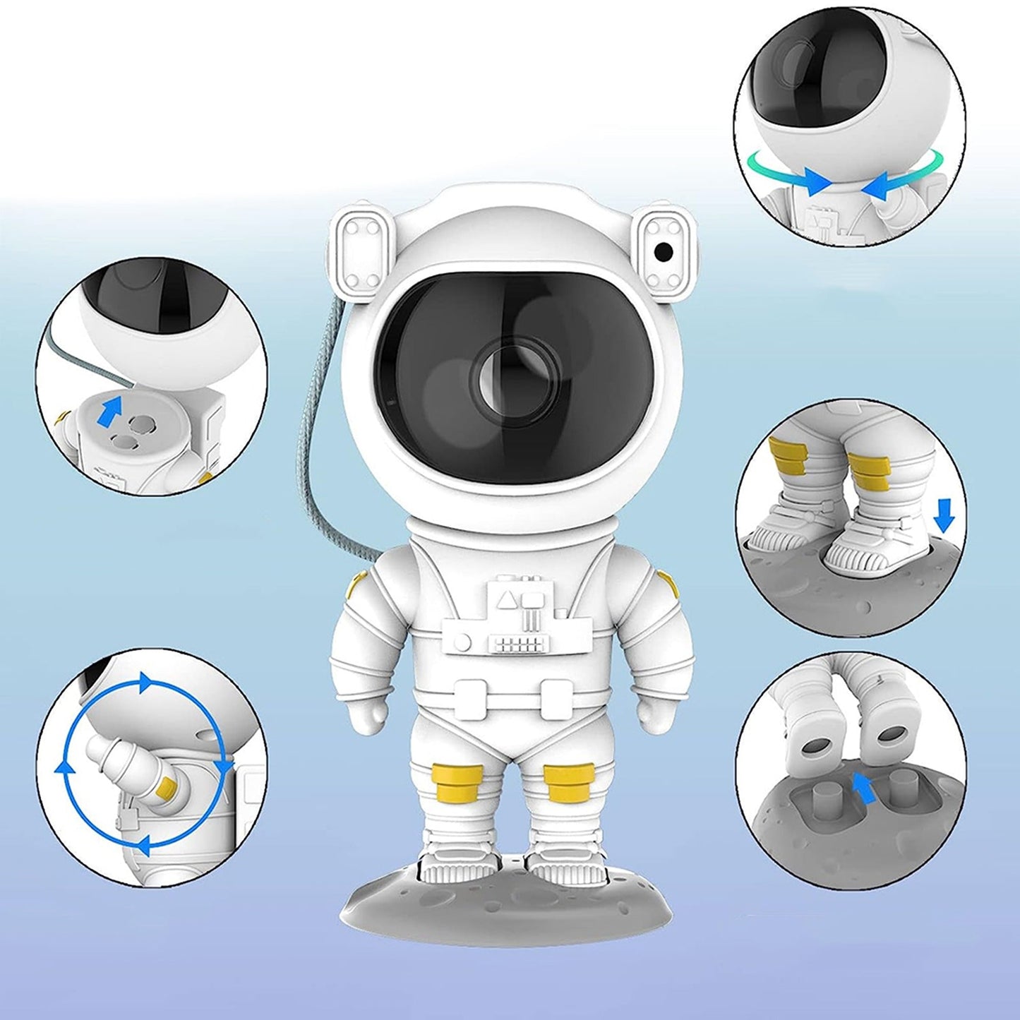 Astronaut Themed Galaxy Star Projector Spacebuddy Night Light