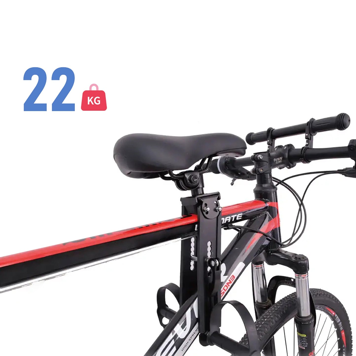 Children’s Bicycle Front Mounted Seat with Top Tube Detachable Armrest