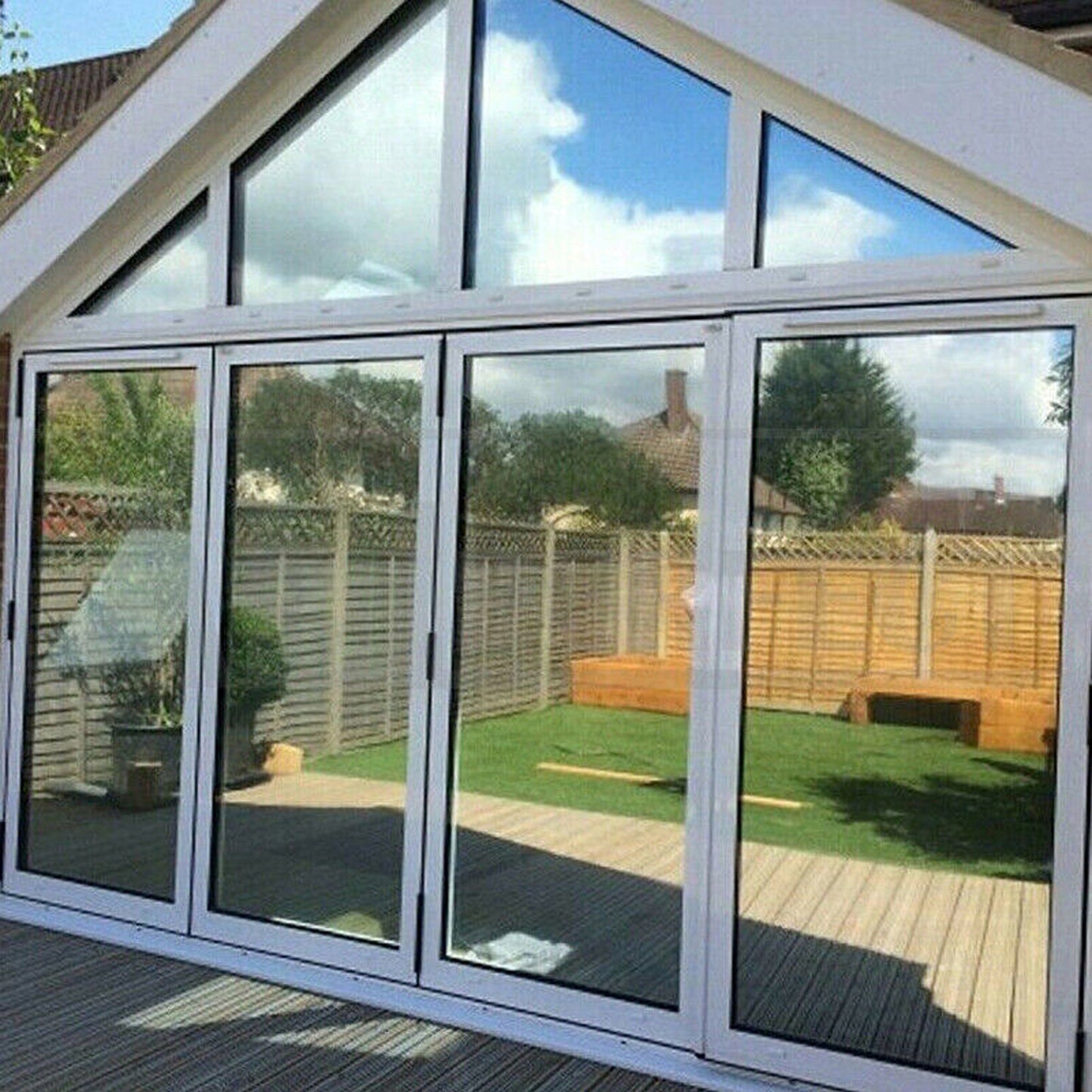 One Way Mirror Window Film Solar UV Reflective Privacy Glass Tint 5M