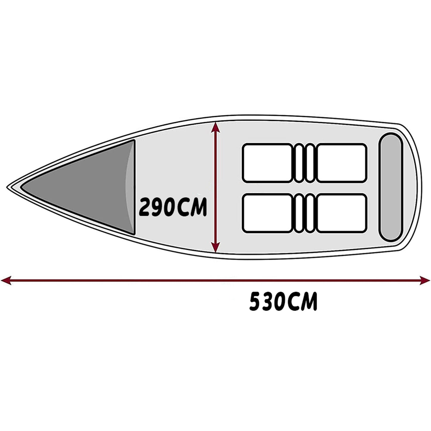Trailerable Heavy-Duty Marine Grade Jumbo Boat Cover Fits 17ft to 19ft
