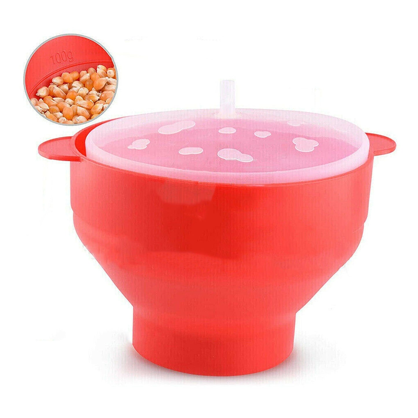 Microwave Popcorn Maker in Collapsible Silicone Bowl