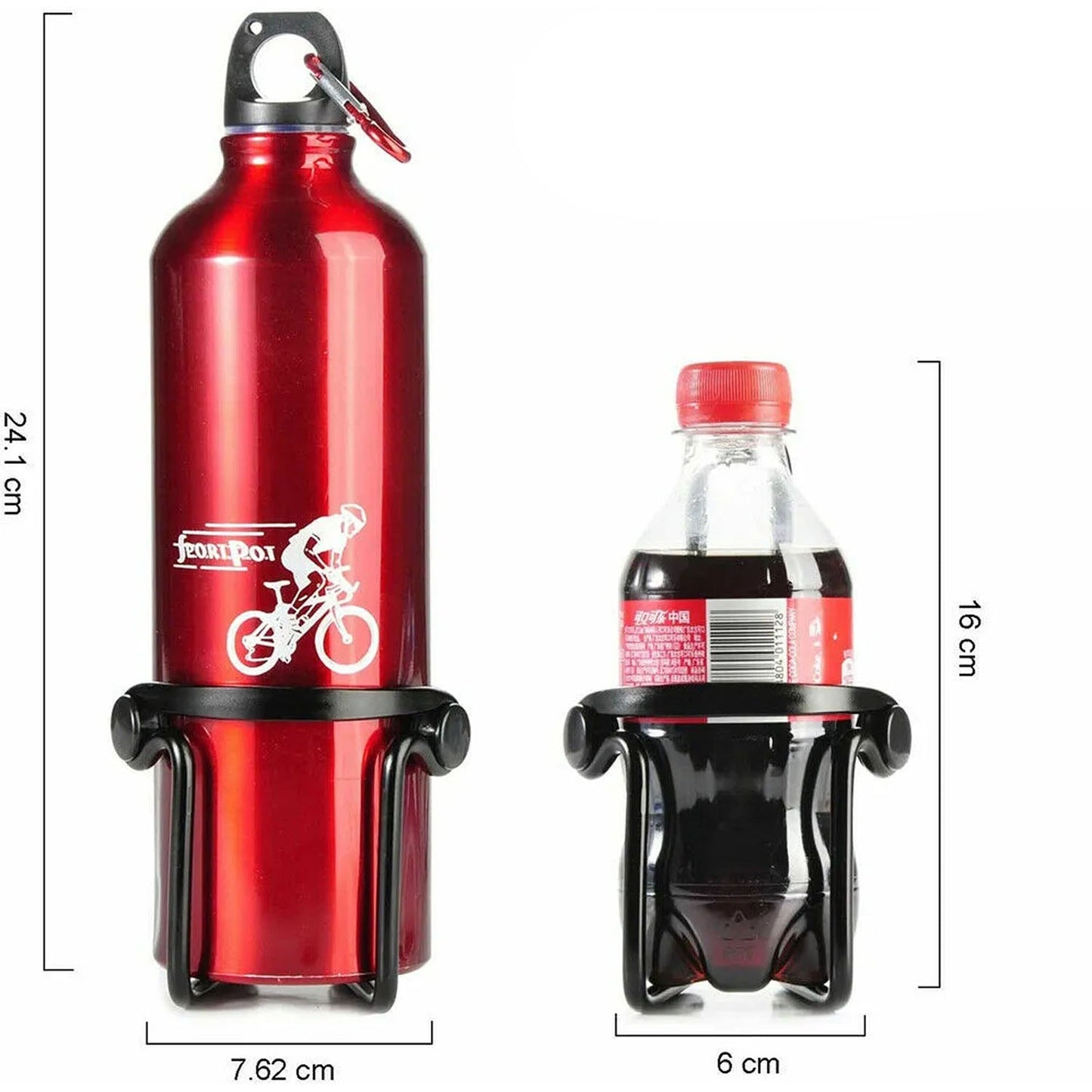 2pack Bike Water Bottle Holder Kettle Mount for Motorcycle and Mountain Bike