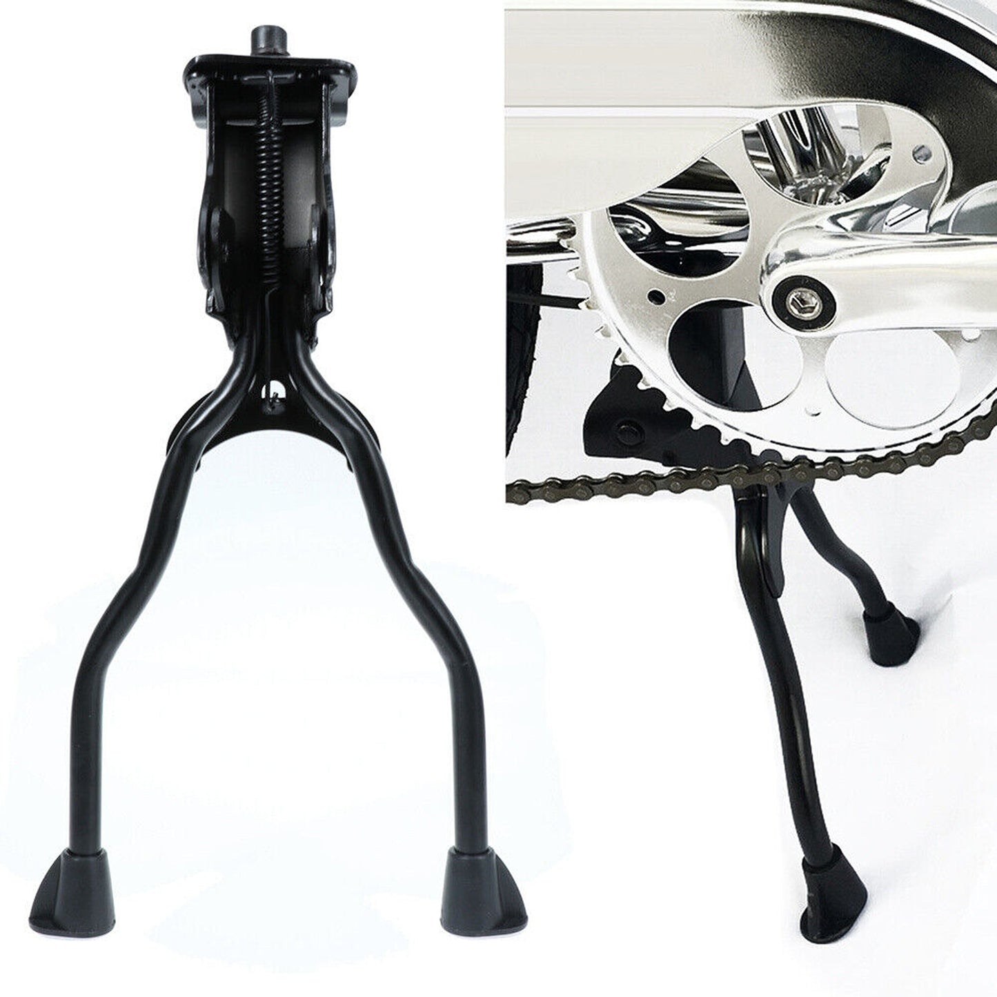 Stable Double Leg Kickstand for Mountain Bikes Parking Rack