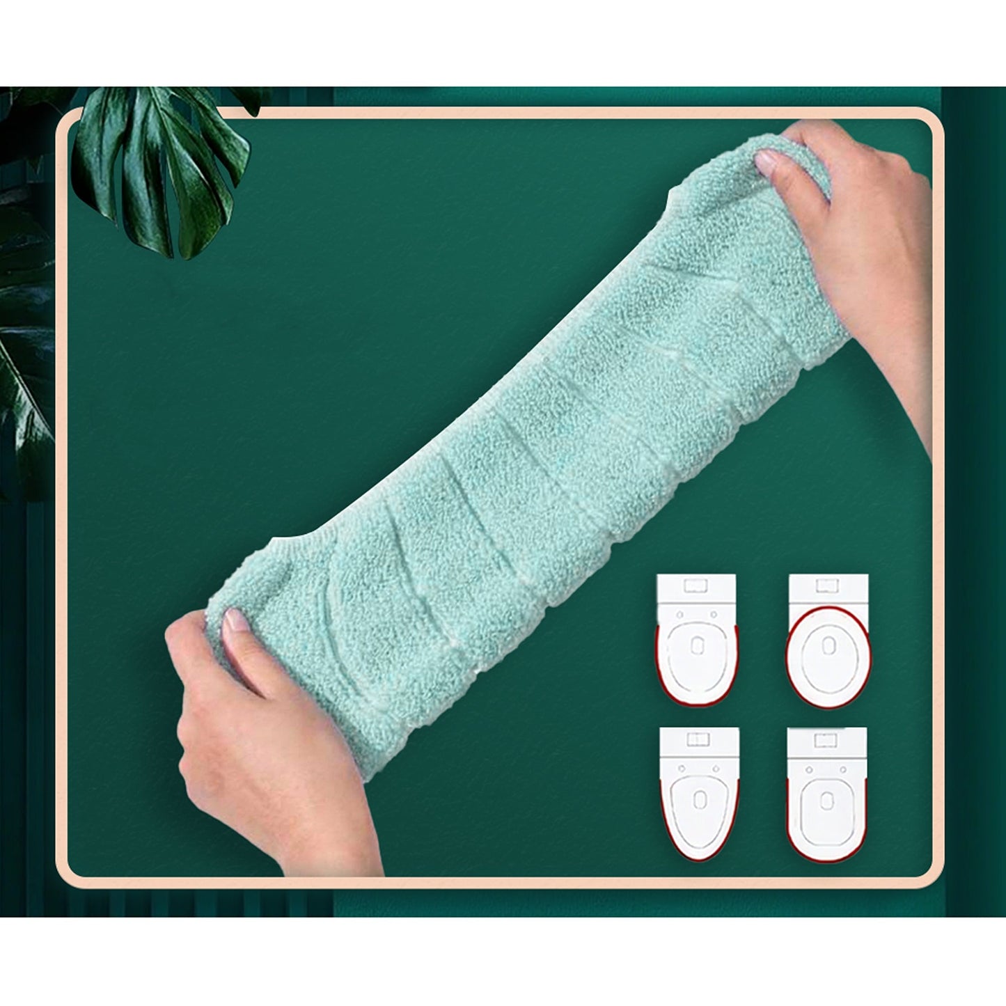 Toilet Seat Lid Cover with Soft Washable Cushion Bathroom Warmer Mat