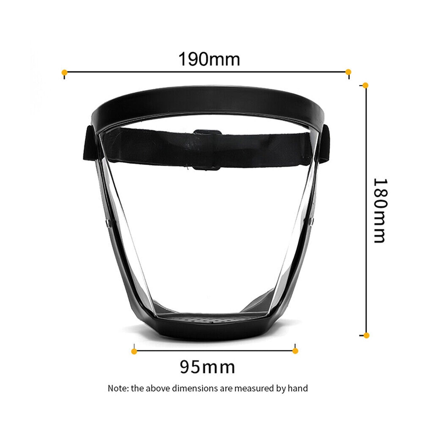 Transparent Full Face Safety Shield with Anti-Fog Protection