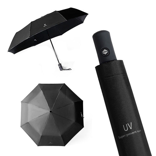 Compact Windproof Automatic Folding Umbrella with 8 Durable Fiberglass Ribs