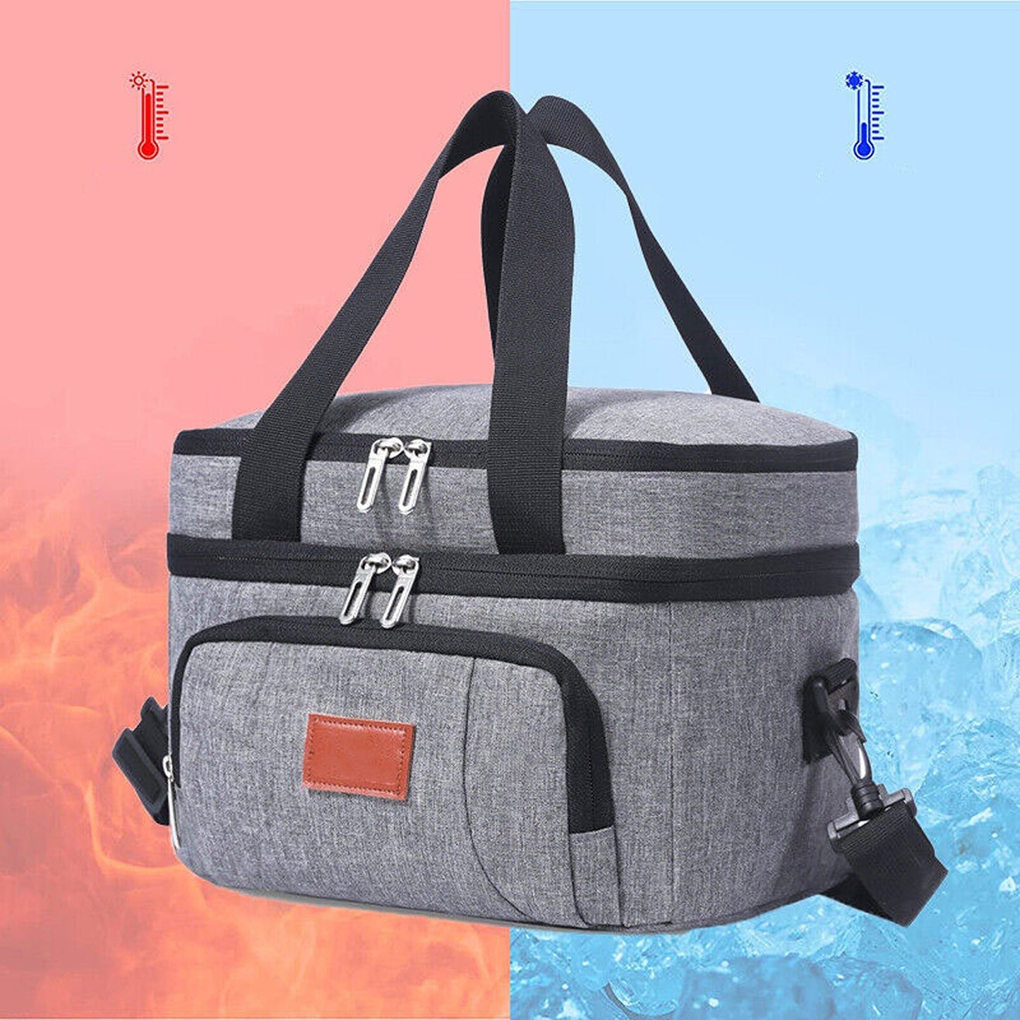 Insulated Lunch Bag for Picnics Thermal Food Container Cooler