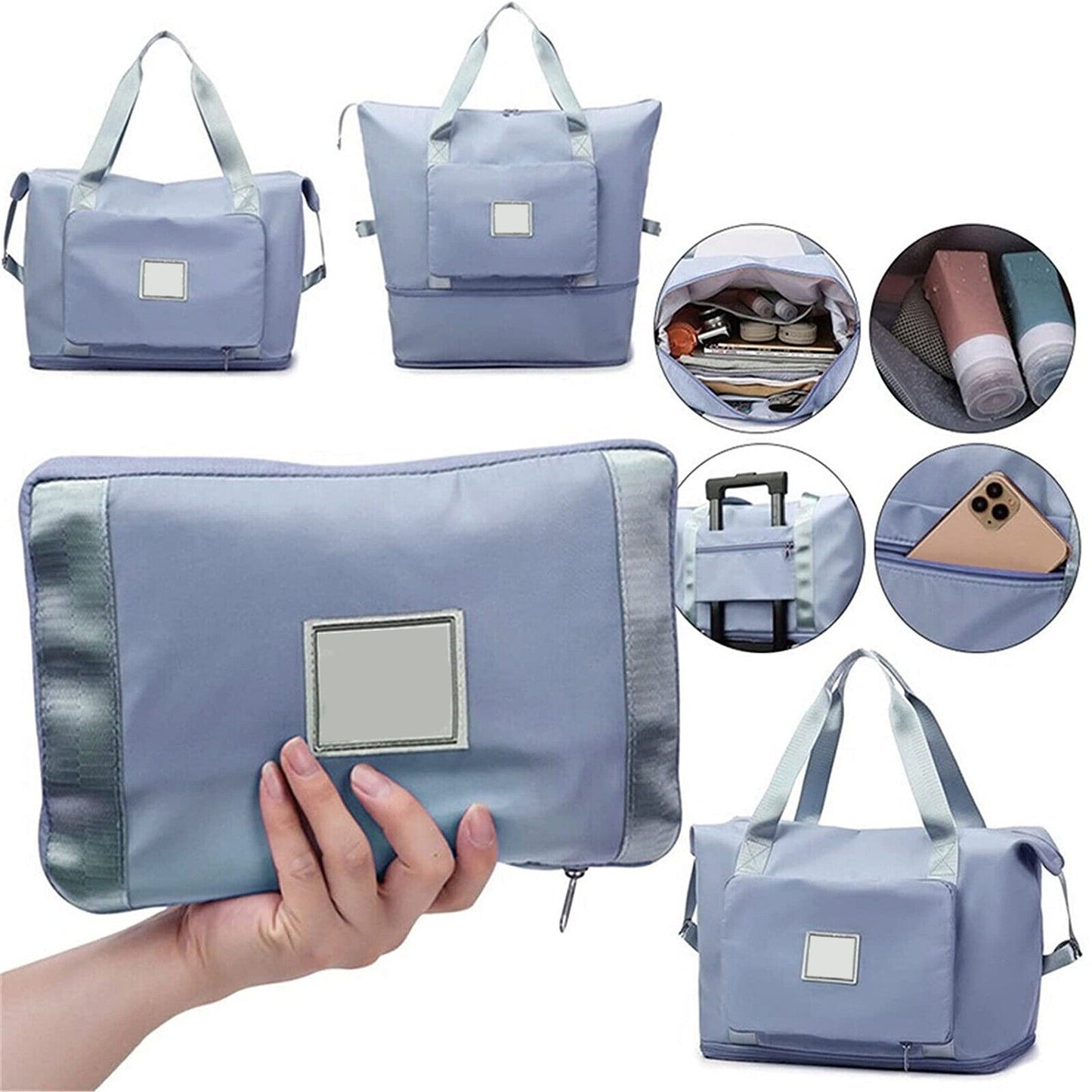 Folding Unisex Travel Bag with Waterproof Large Capacity