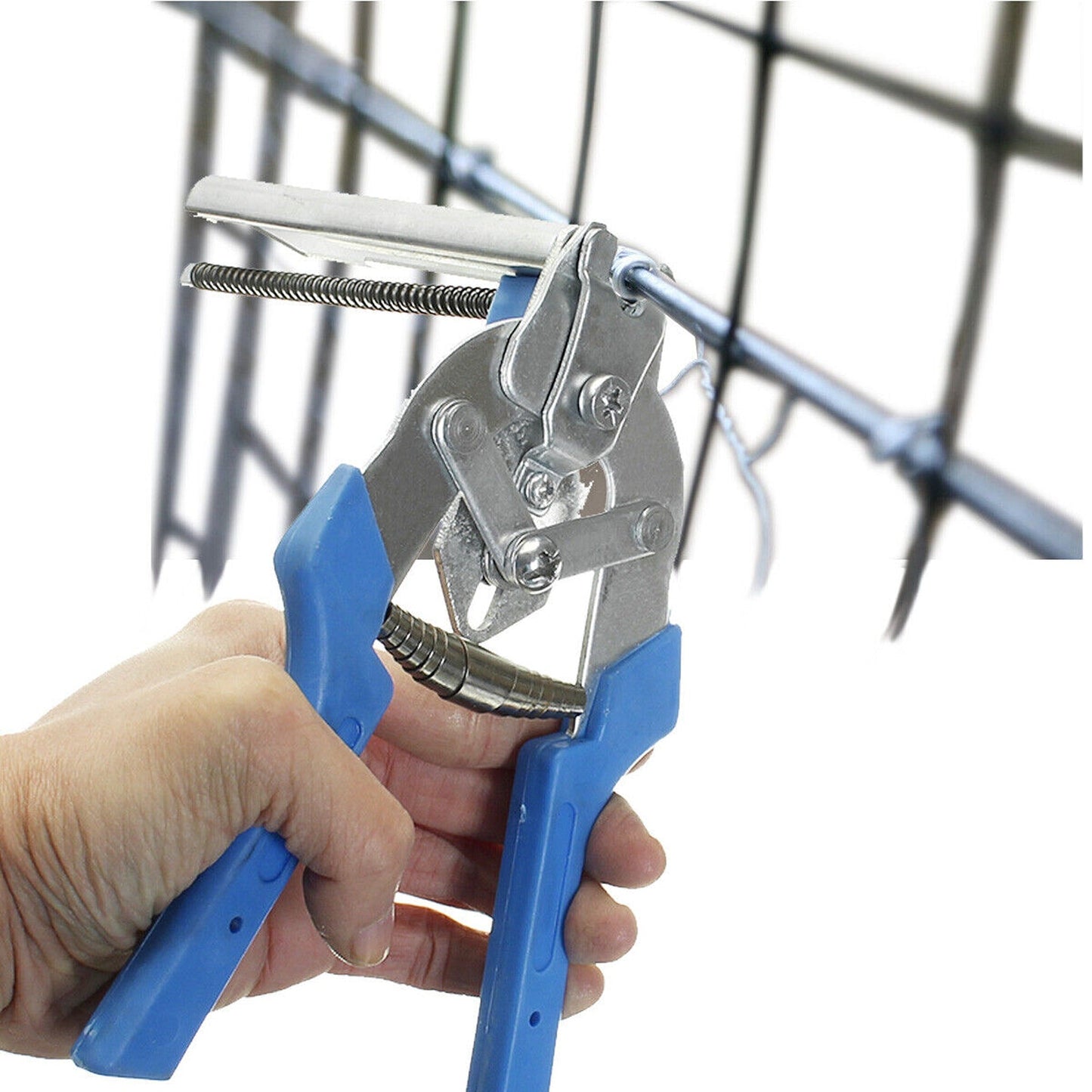 Fencing Hog Ring Plier Stapler Gun with 1200 Clips for Nailer Wire