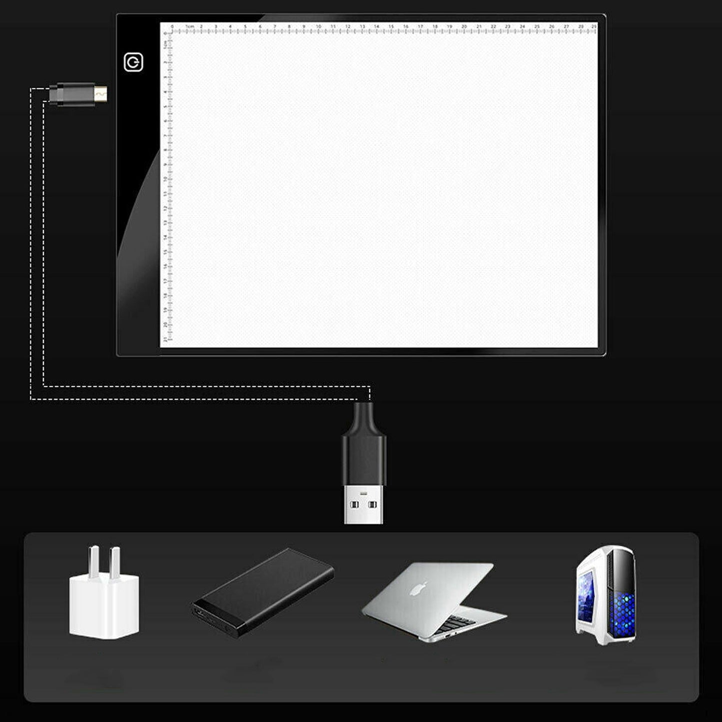 A3 LED Light Box Art Design Stencil Drawing Pad Thin Copy Pattern