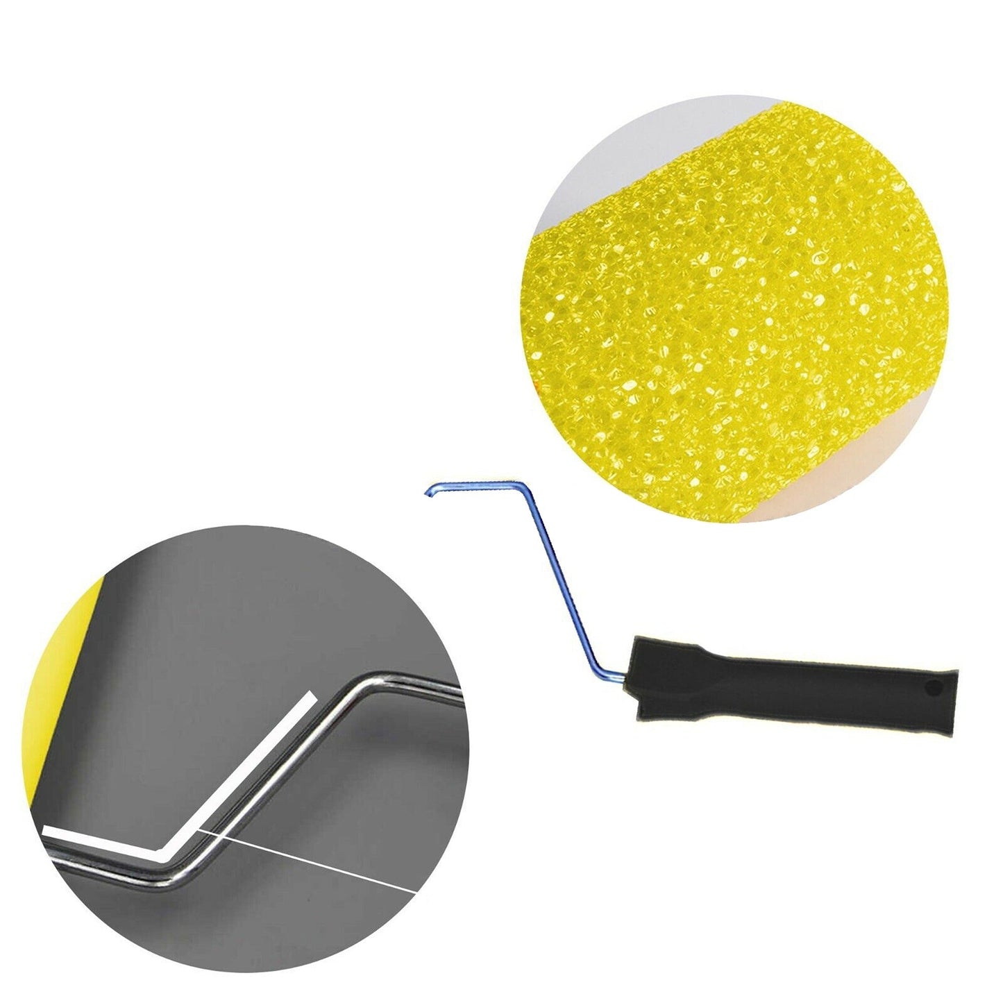 175mm Quick Drying Paint Foam Roller with Frame Set for Home Use