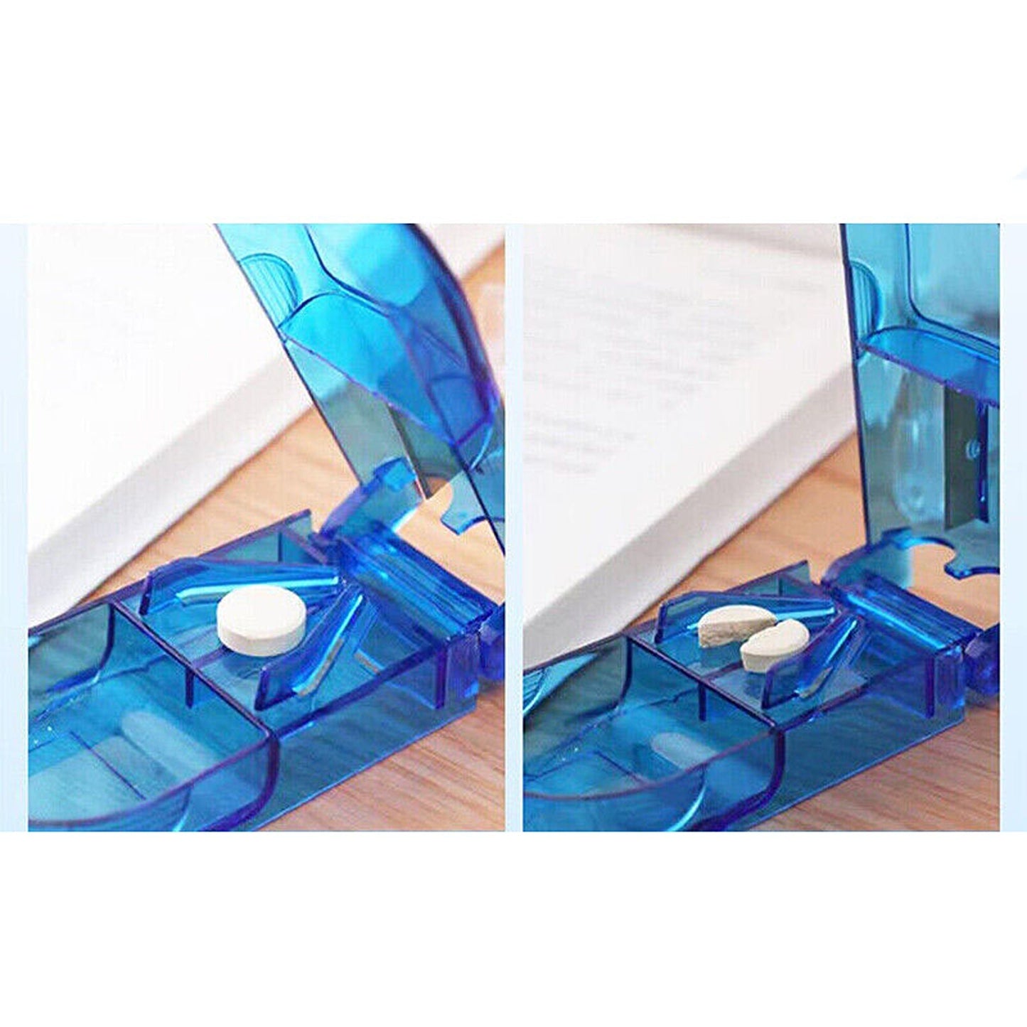Compact Travel Pill Cutter and Medicine Storage Box