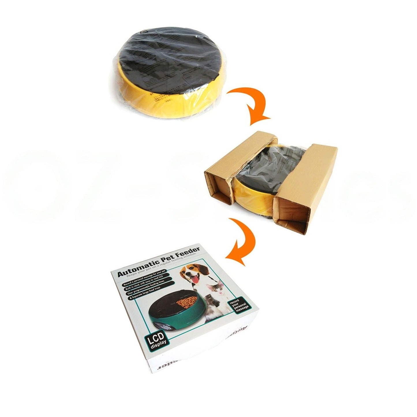 Automatic LCD Digital Pet Feeder with 6 Meal Program and Microphone