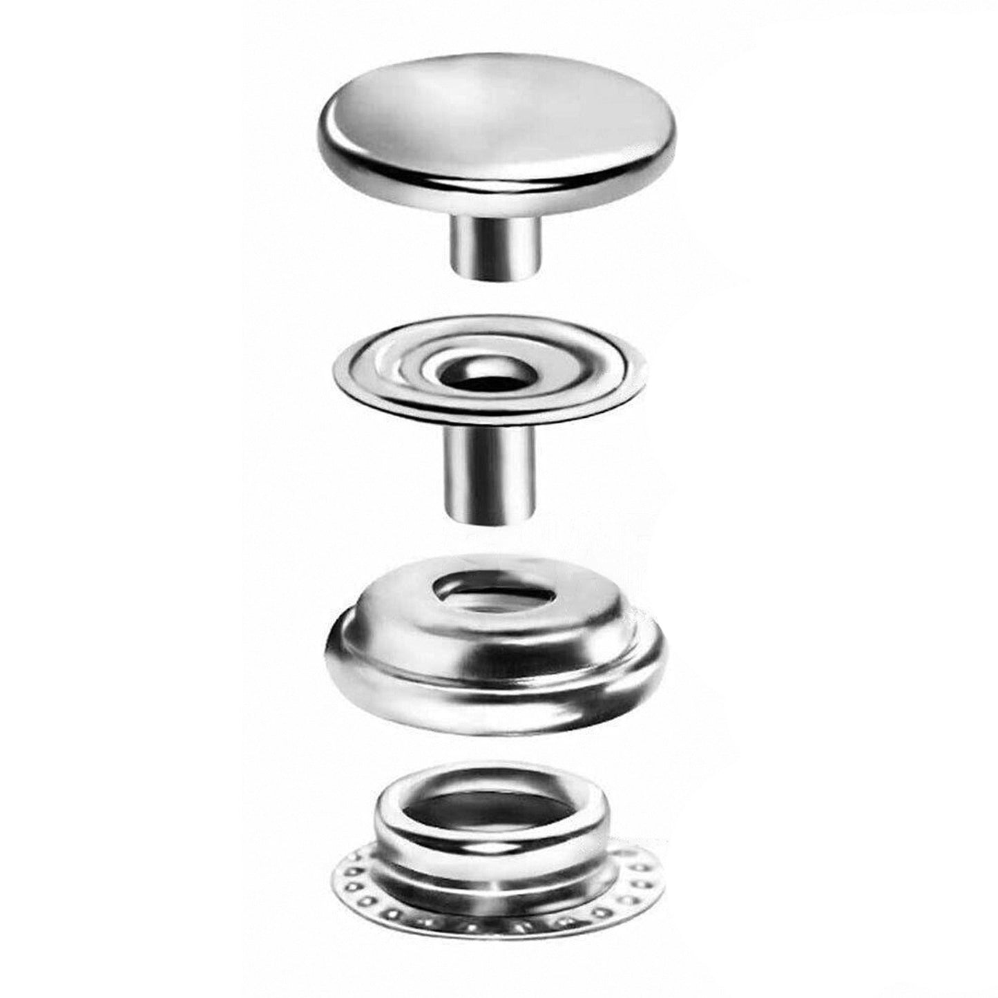 Snap Fastener Kit for Marine Boat Canvas Stainless Steel Press Studs