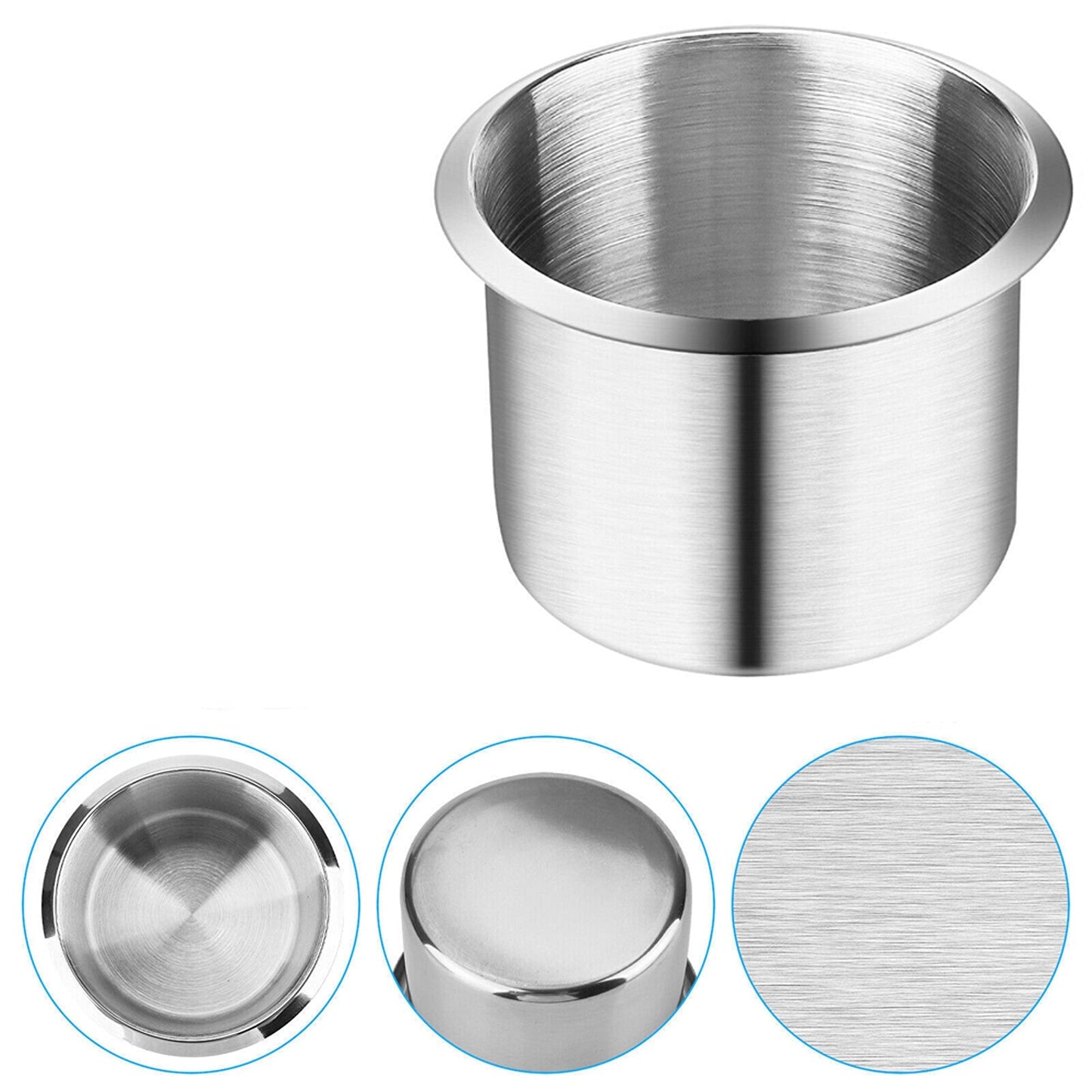 2pcs Steel Drink Holder Stainless Cup For Truck RV Boat Camper