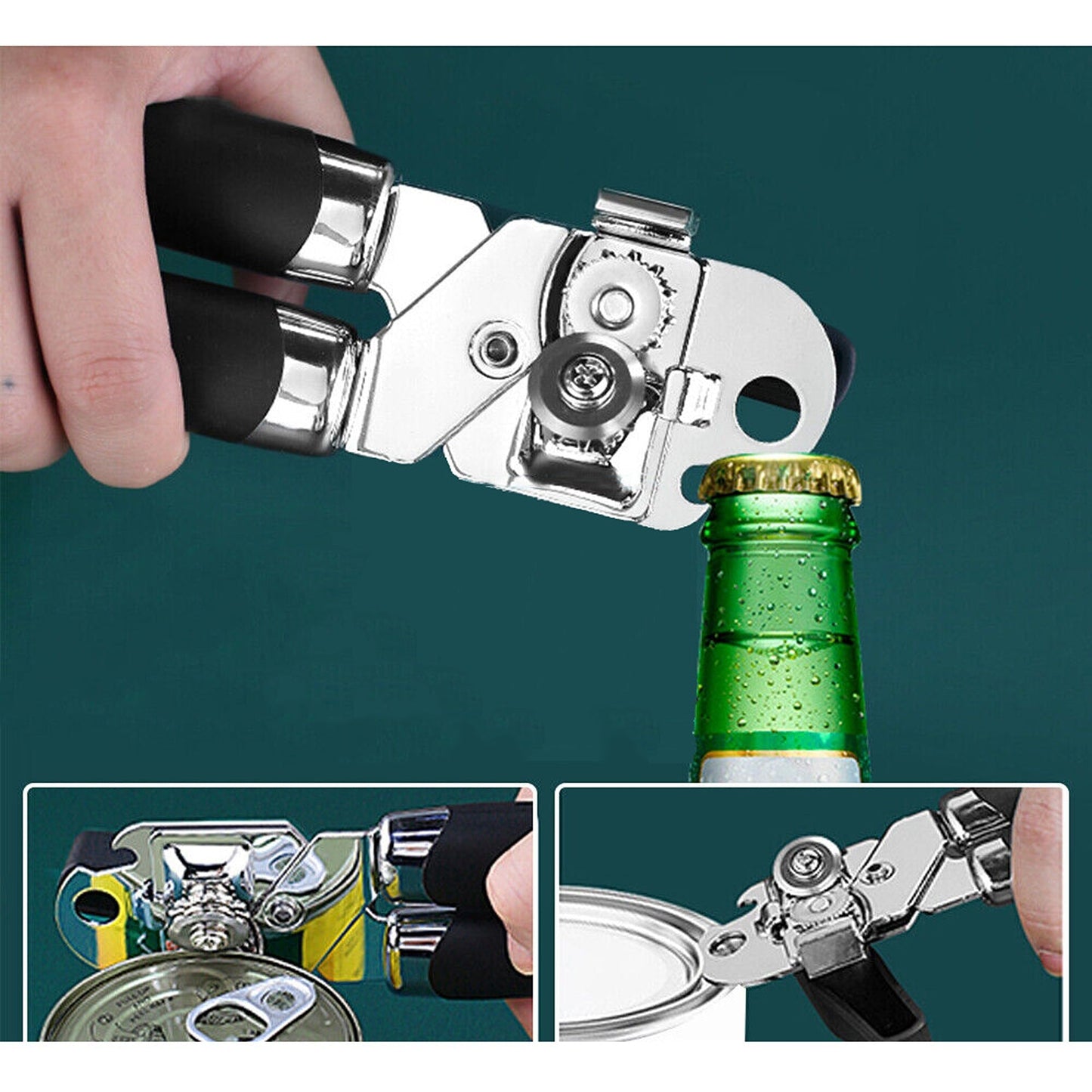 3-in-1 Classic Heavy Duty Stainless Steel Can Bottle Opener Manual