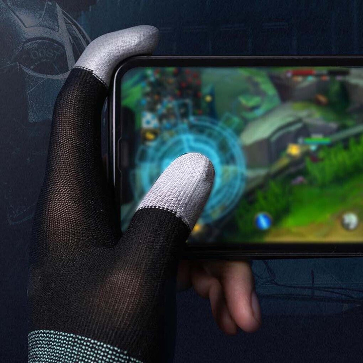 2pcs Sensitive Touch Control Gaming Gloves Breathable Material