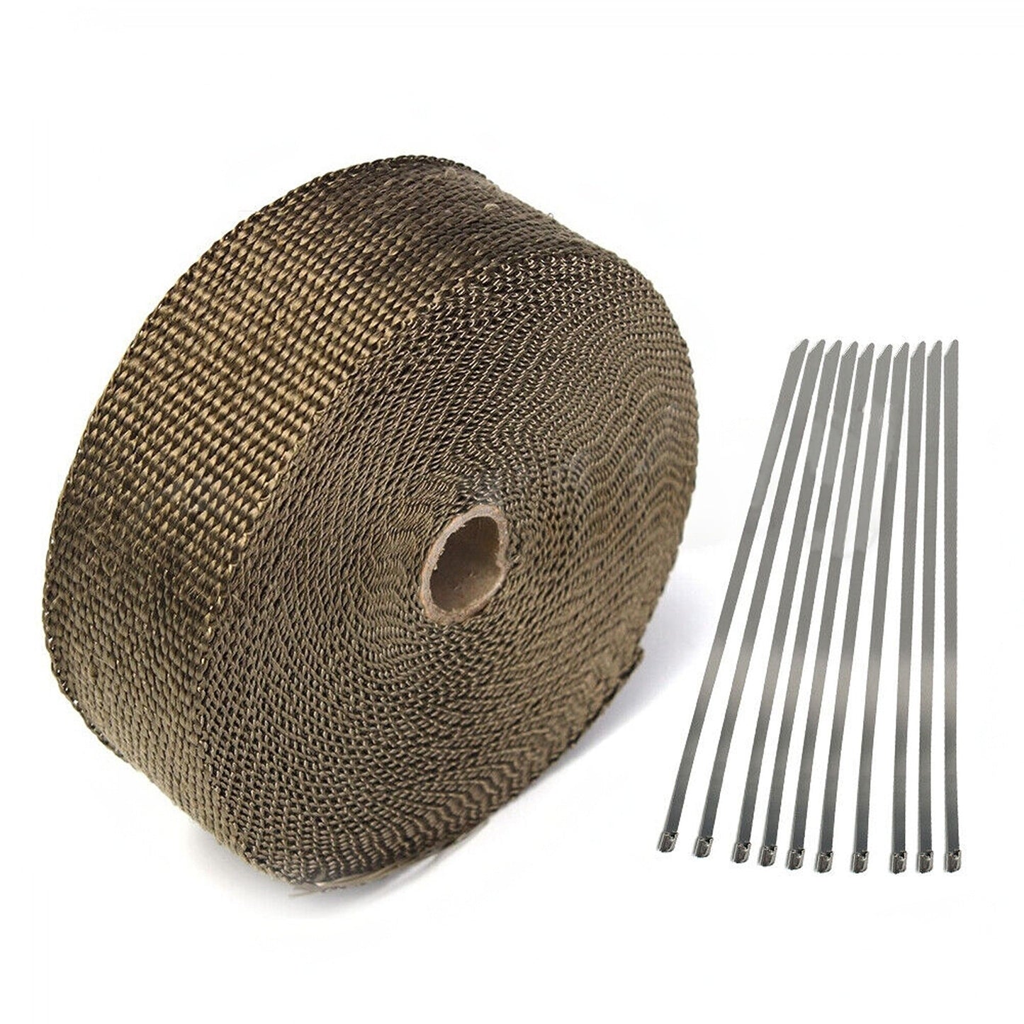 Motorcycle Car Exhaust Wrap Titanium Heat Resistant Tape 2000F 10M
