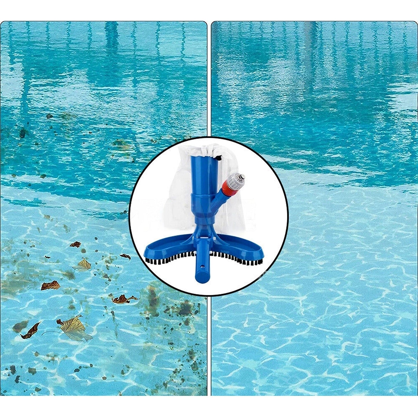 Swimming Pool Cleaning Brush Kit Spa Pond Vacuum Tool