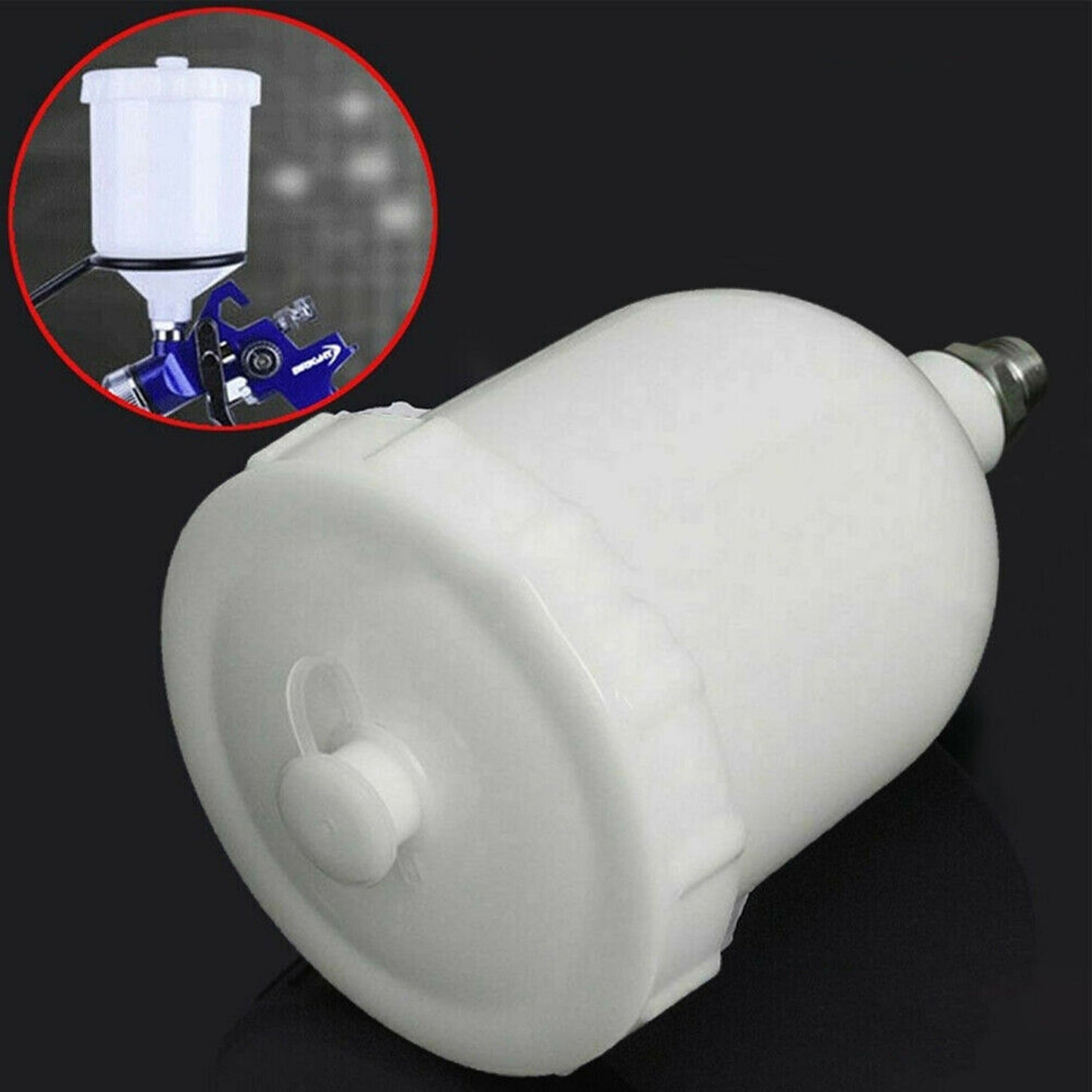 Gravity Paint Spray Gun Replacement Cup for Devilbiss Pro Pri FLG 600ml