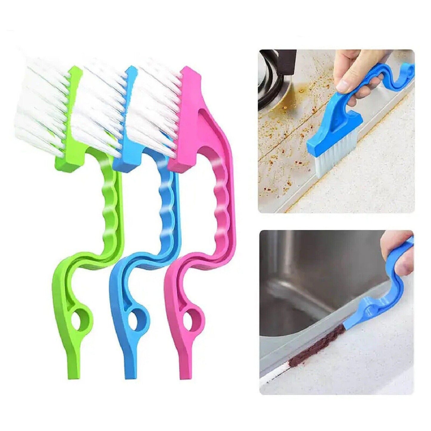 Crevice Groove Cleaning Brush for Windows Doors and Dust Removal